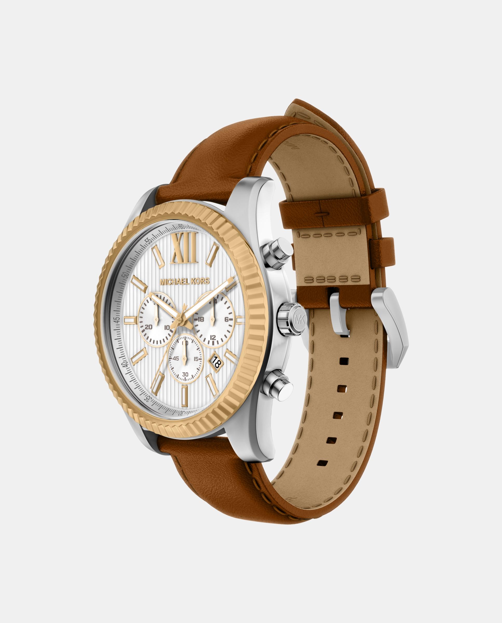 Imagen 4 de Reloj de hombre lexington mk9257 con cronógrafo y correa de piel - Michael Kors - Multicolor Multicolor