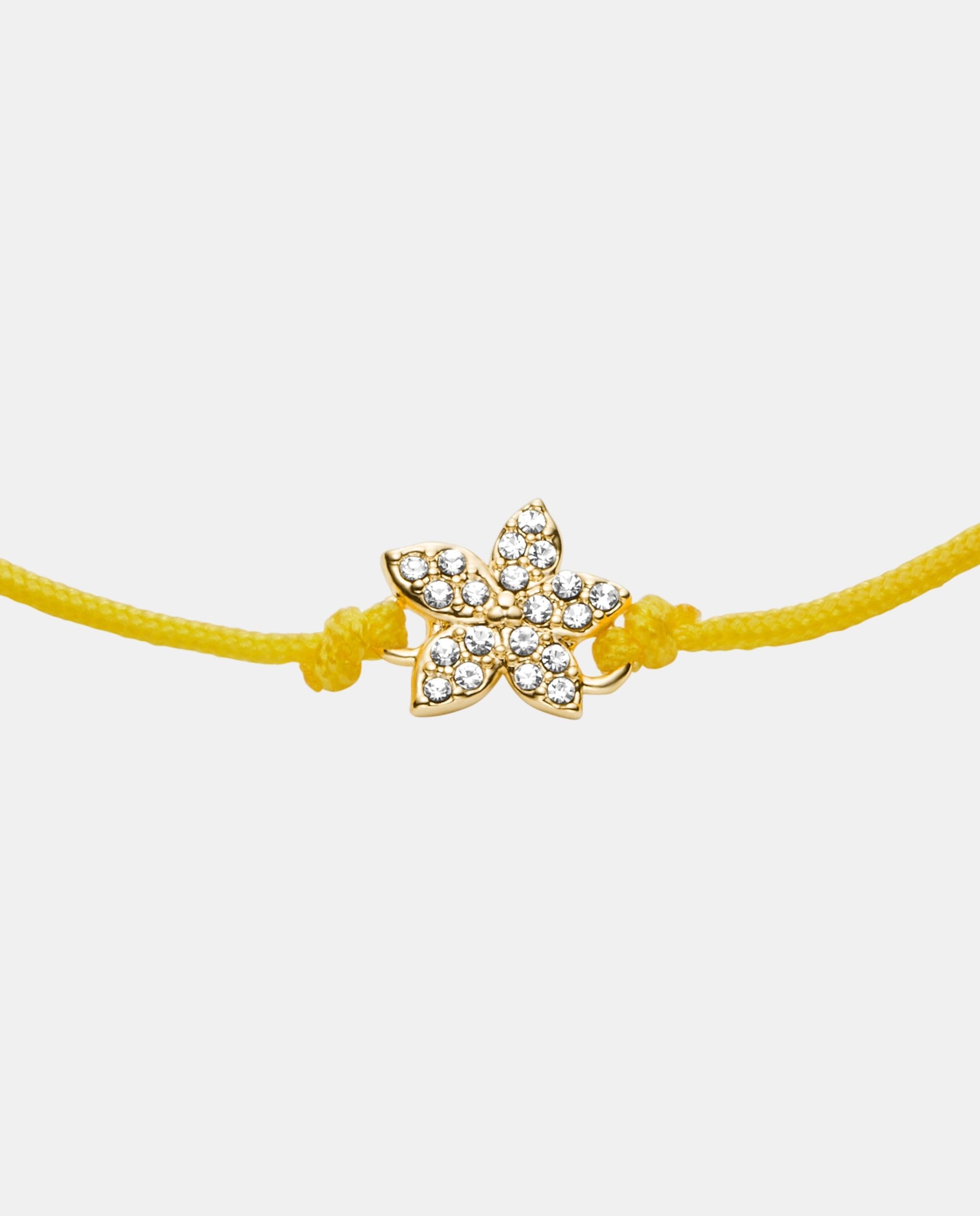 Pulsera sutton mini moments de latón con flor de cristales - Fossil - Amarillo Amarillo-2