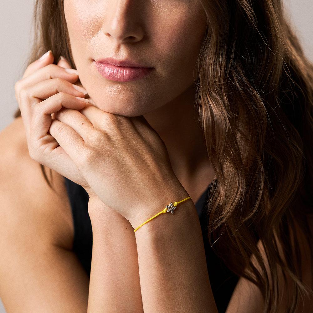 Pulsera sutton mini moments de latón con flor de cristales - Fossil - Amarillo Amarillo-4