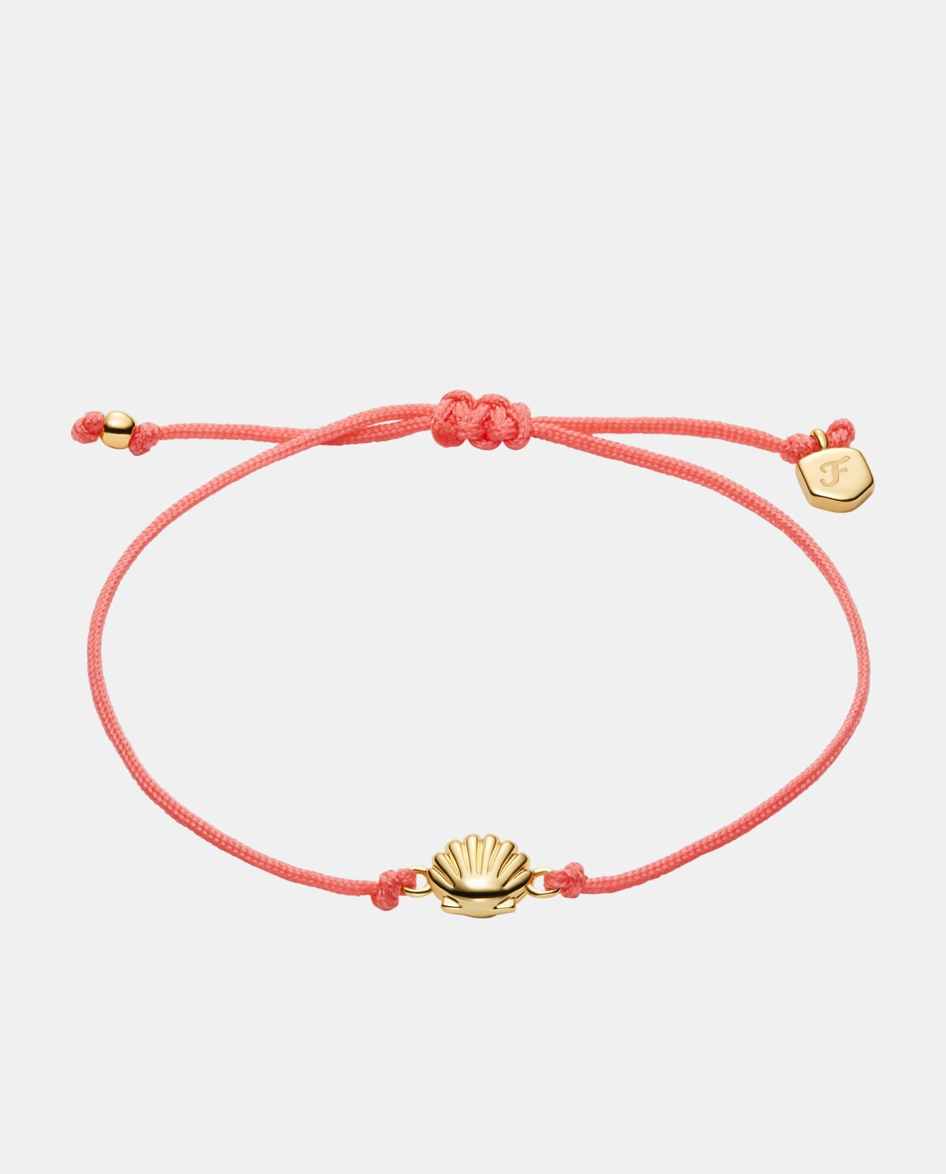 Pulsera sutton mini moments de concha marina de latón - Fossil - Naranja Naranja-1