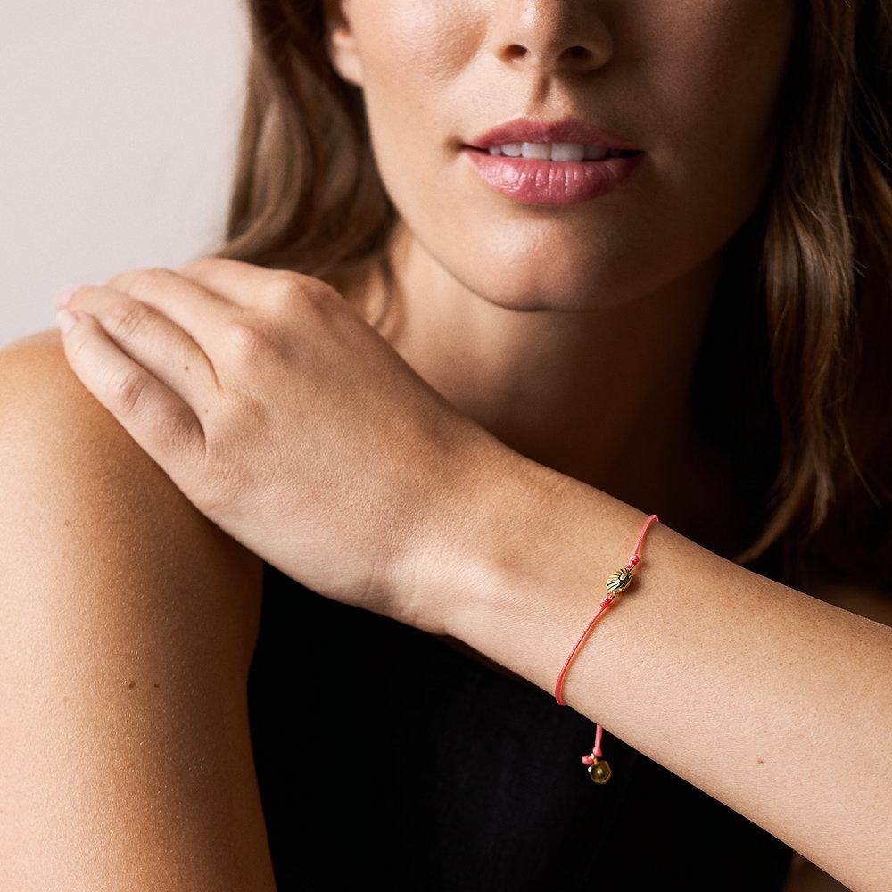Pulsera sutton mini moments de concha marina de latón - Fossil - Naranja Naranja-4