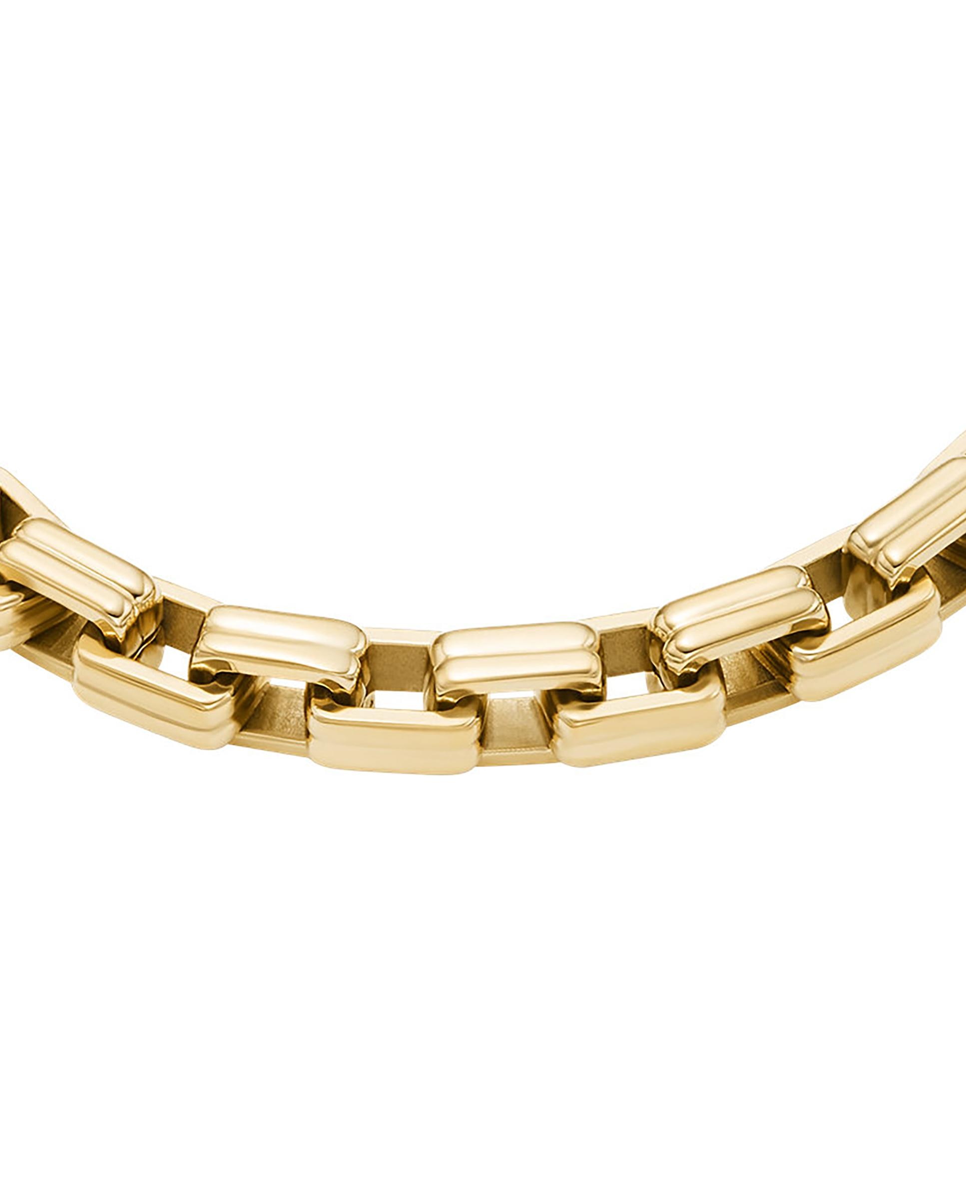 Pulsera de cadena de mujer raquel bold chains de acero inoxidable - Fossil - Dorado Dorado-2