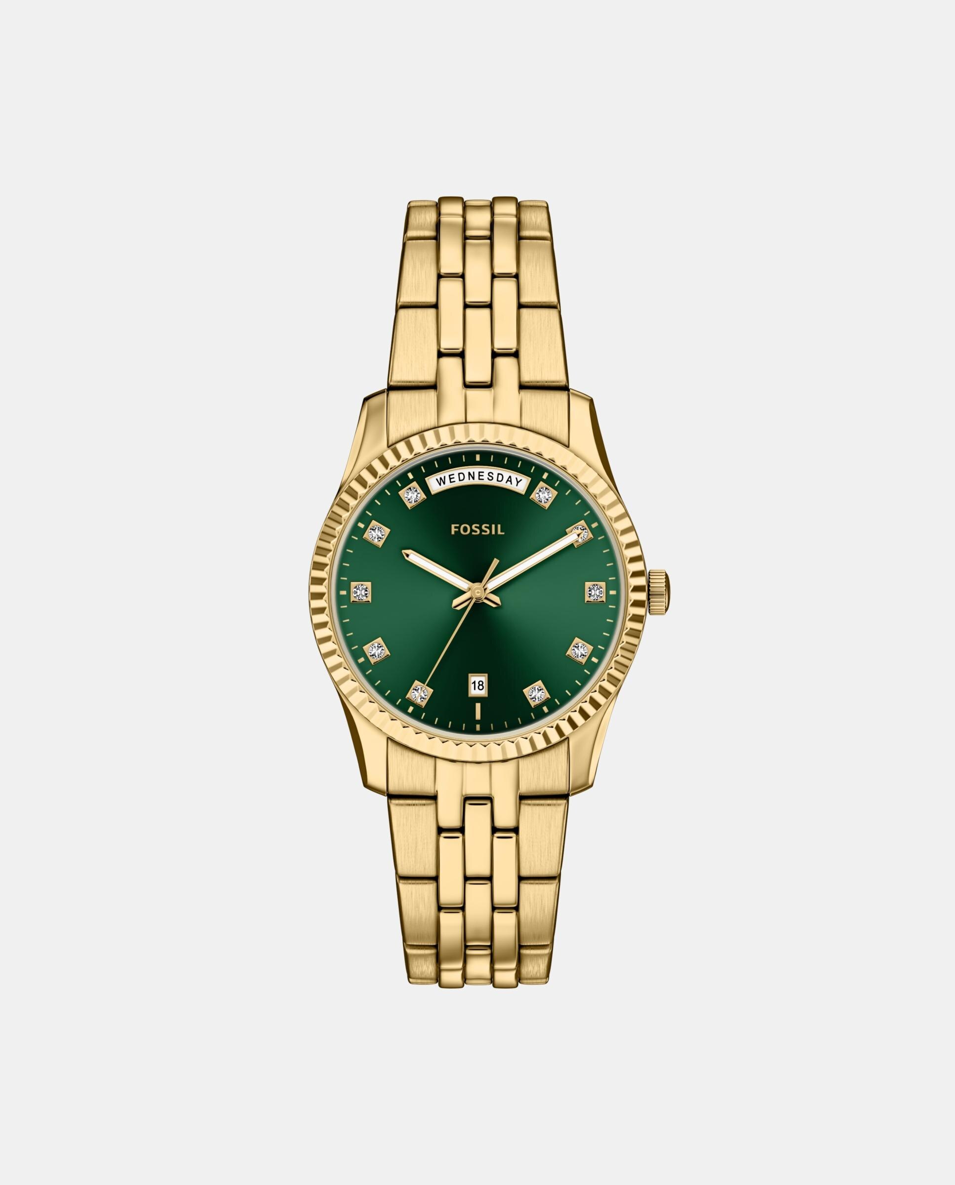 Reloj de mujer es5460 scarlette con tres agujas y fecha - Fossil - Dorado Dorado-1