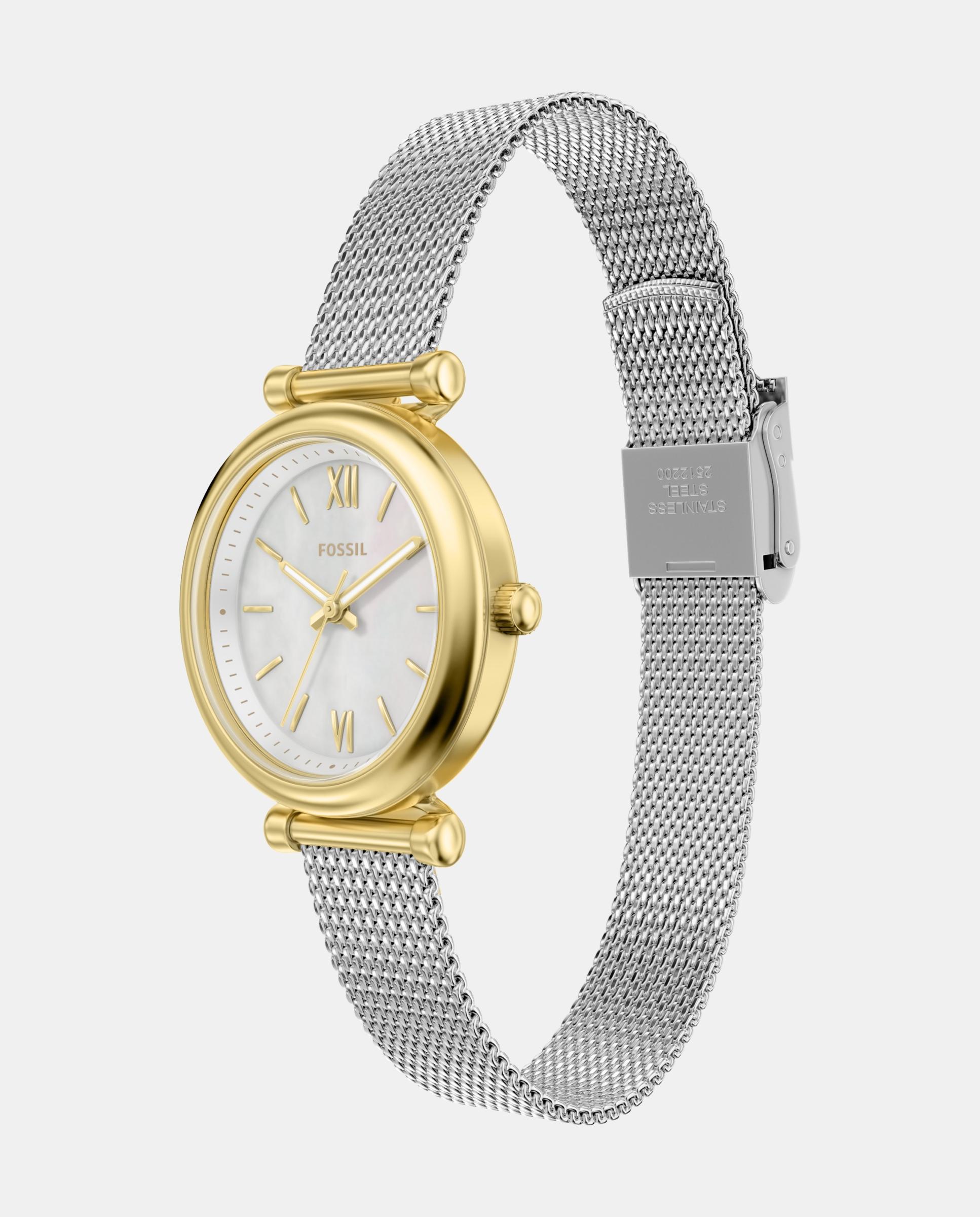 Reloj de mujer carlie mini de acero inoxidable con tres agujas - Fossil - Dorado Dorado-4
