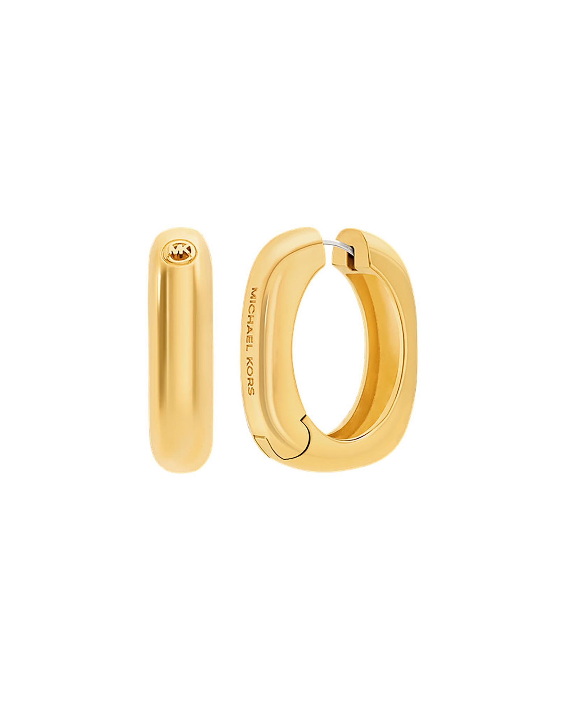 Pendientes de aro metallic muse de latón en tono - Michael Kors - Dorado Dorado-2