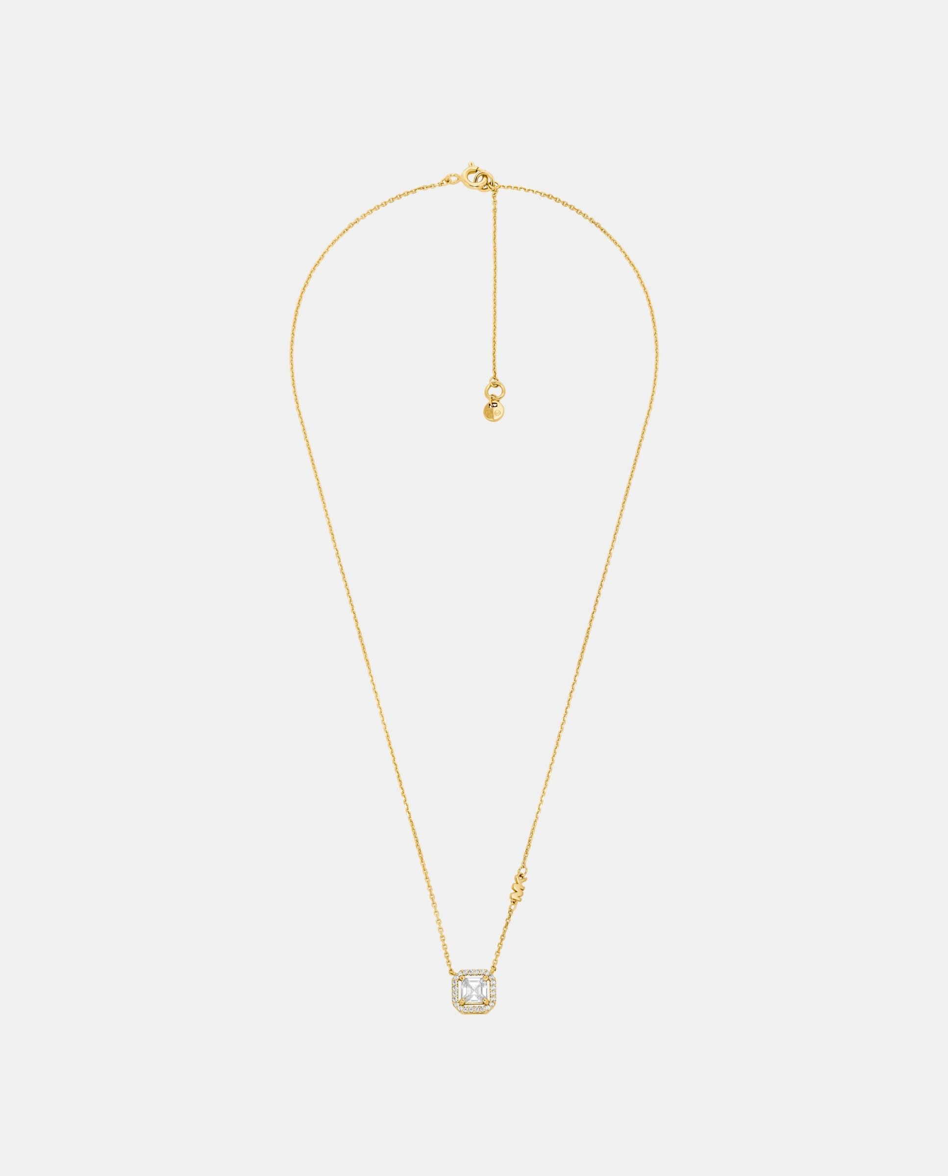 Cadena con colgante de mujer mkc1843710 con talla asscher de plata de ley - Michael Kors - Dorado Dorado-2
