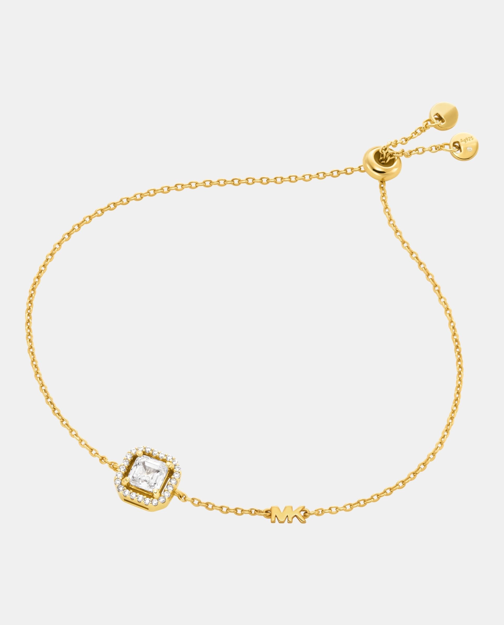 Pulsera tennis deslizante de mujer mkc1844710 con talla asscher de plata de ley - Michael Kors - Dorado Dorado-1