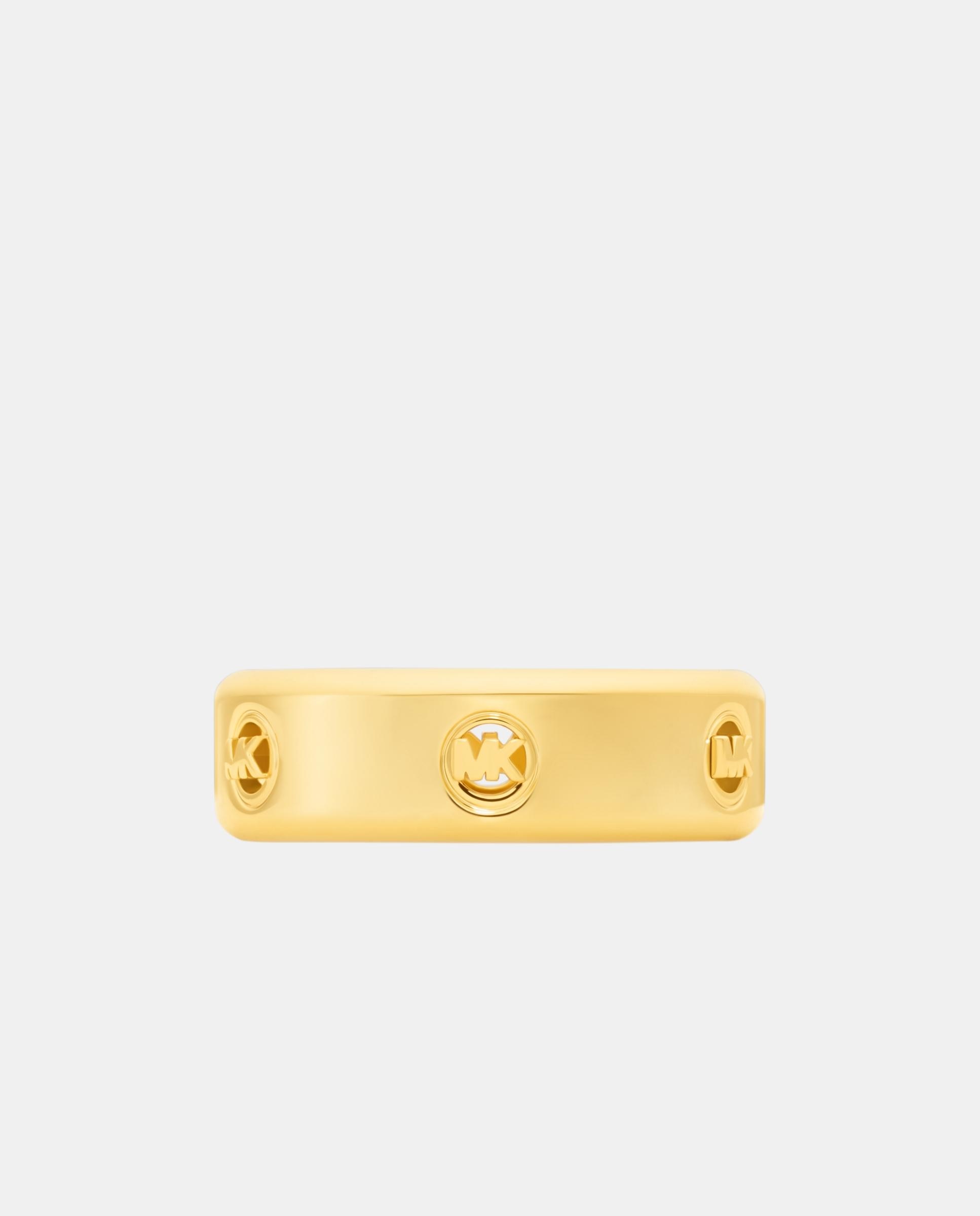 Imagen 1 de Anillo de mujer premium de latón y logotipo mk - Michael Kors - Dorado Dorado