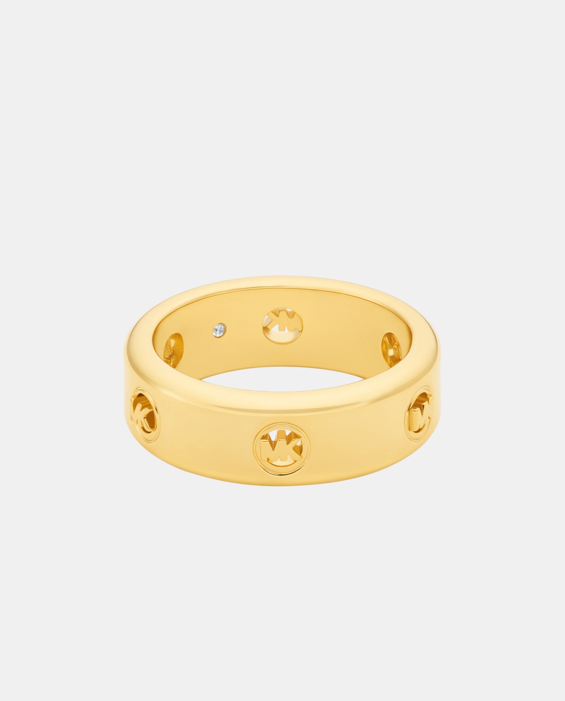 Imagen 2 de Anillo de mujer premium de latón y logotipo mk - Michael Kors - Dorado Dorado