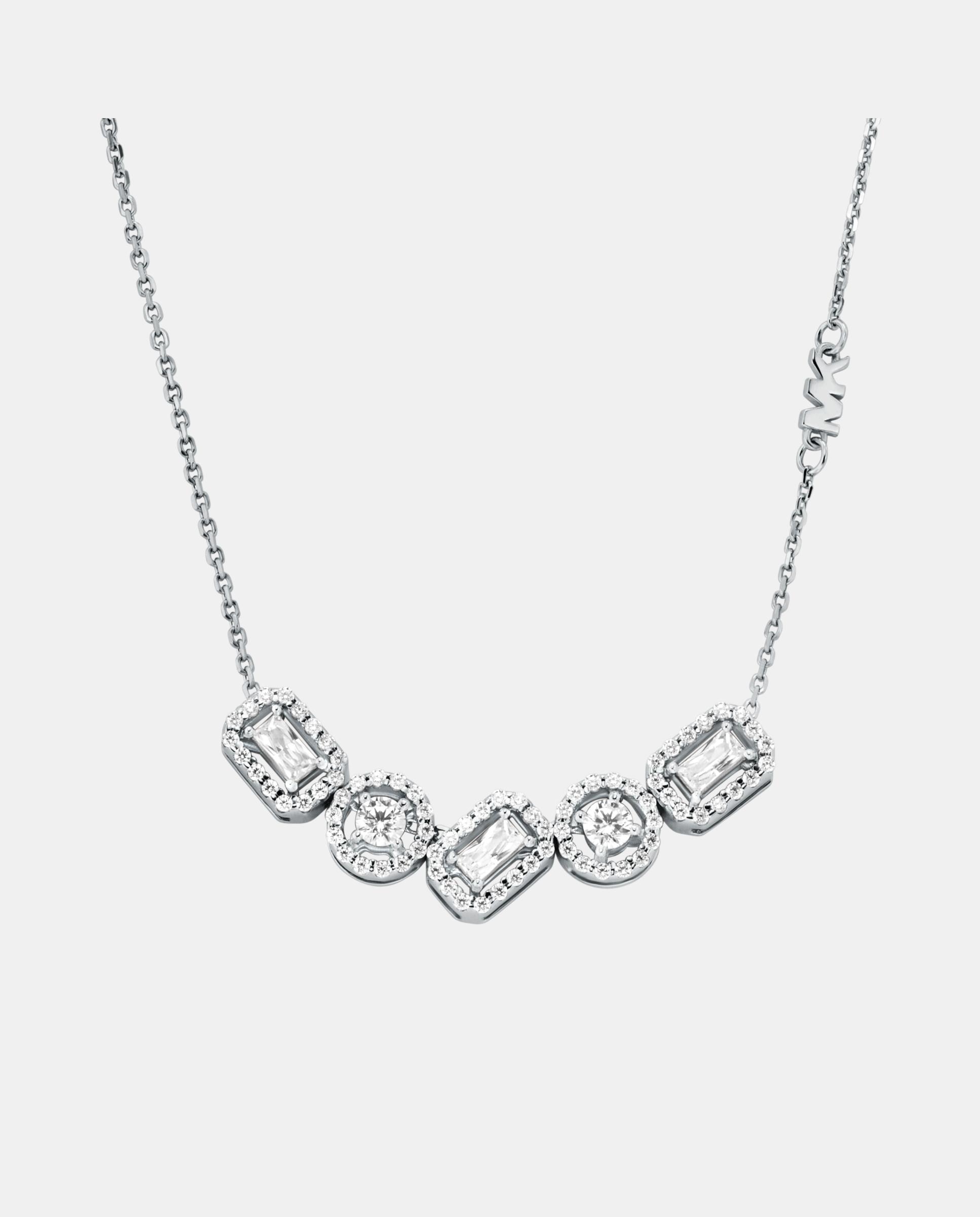 Collar halo de mujer mkc1840040 con piedras de talla mixta de plata de ley - Michael Kors - Plateado Plateado-1