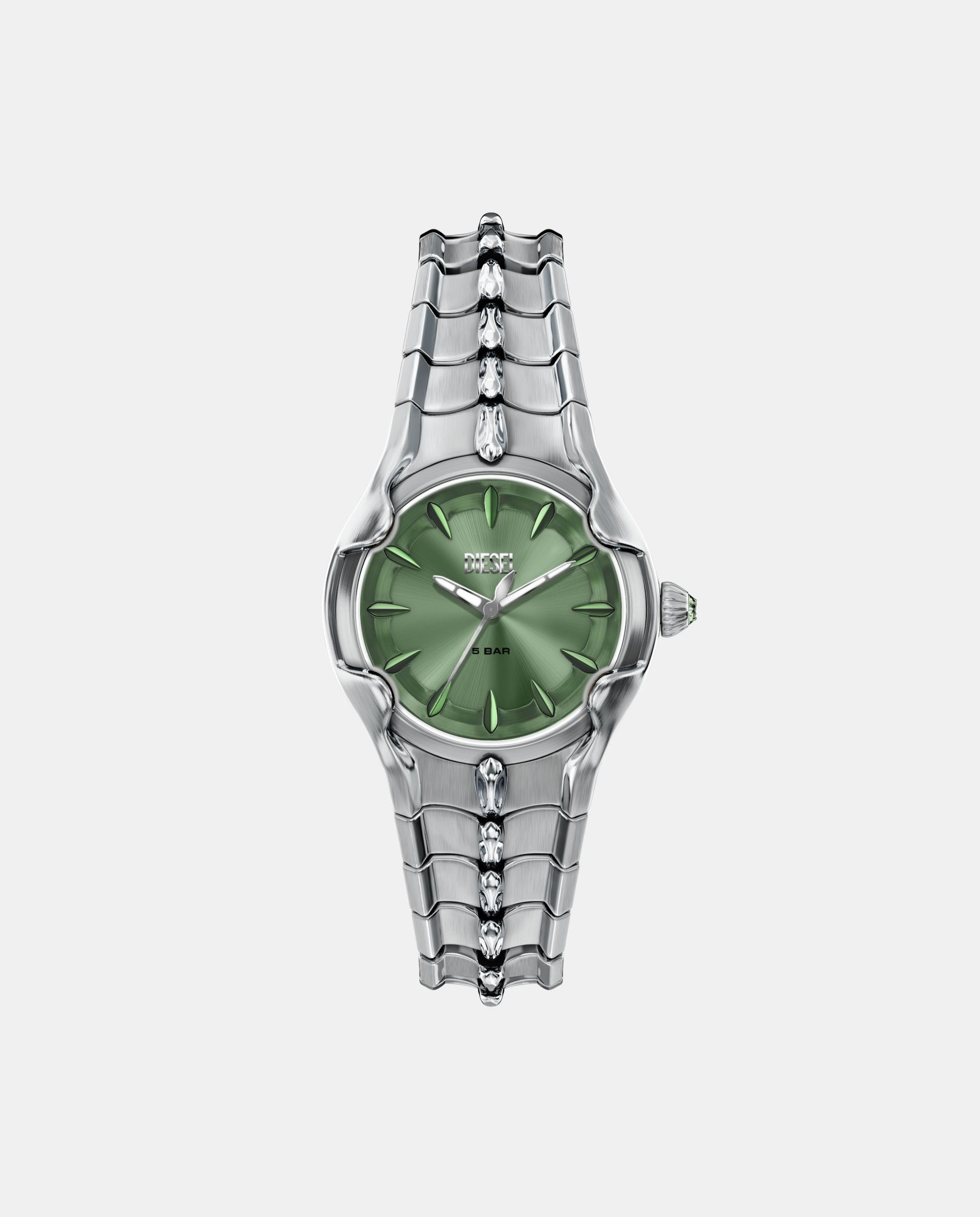 Imagen 0 de Reloj de mujer vert dz5632 de acero inoxidable con tres agujas Plateado