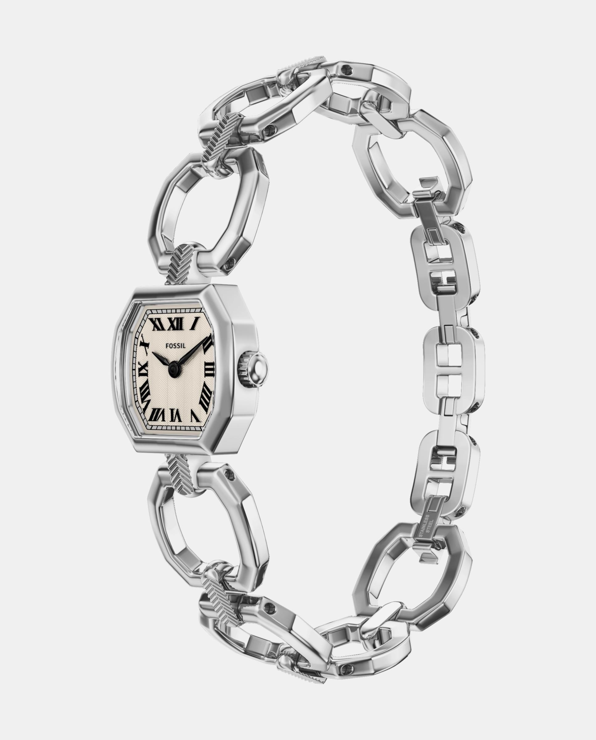 Reloj de mujer harlow mini de acero inoxidable con dos agujas - Fossil - Plateado Plateado-4