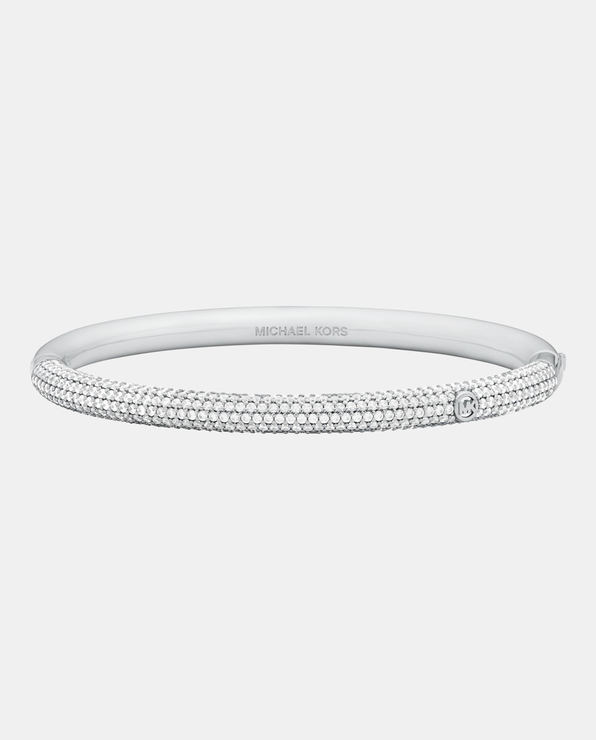 Conjunto de brazalete y pendientes de mujer mkj8618set con cristales - Michael Kors - Plateado Plateado-2