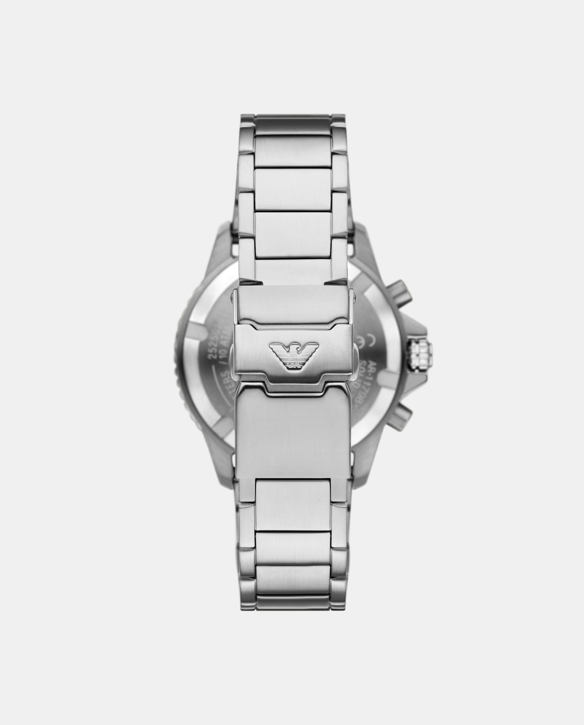 Reloj de hombre world explorer ar11798 solar con cronógrafo - Emporio Armani - Plateado Plateado-2