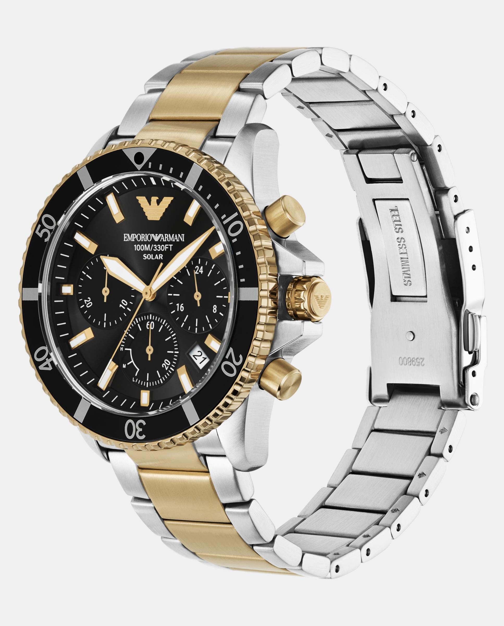 Reloj de hombre solar world explorer de emporio armani de acero inoxidable con cronógrafo - Multicolor Multicolor-4