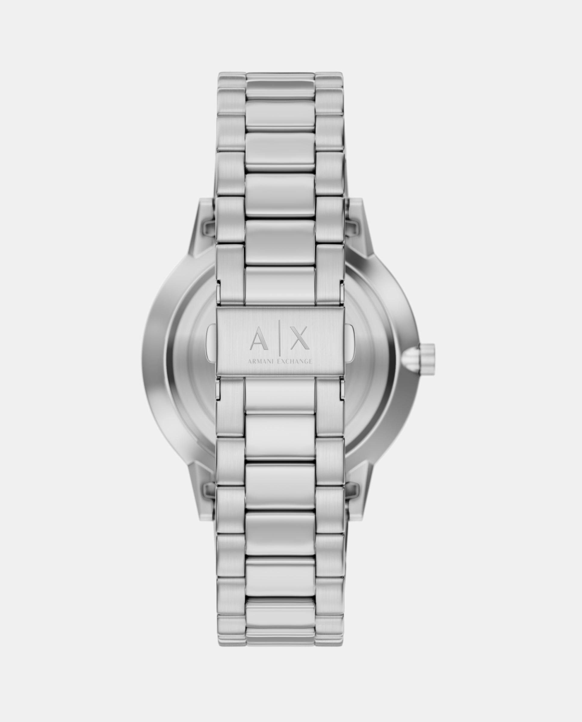 Imagen 2 de Set de reloj de hombre banks chrono ax7181set de acero inoxidable y correa de piel intercambiable - Armani Exchange - Plateado Plateado