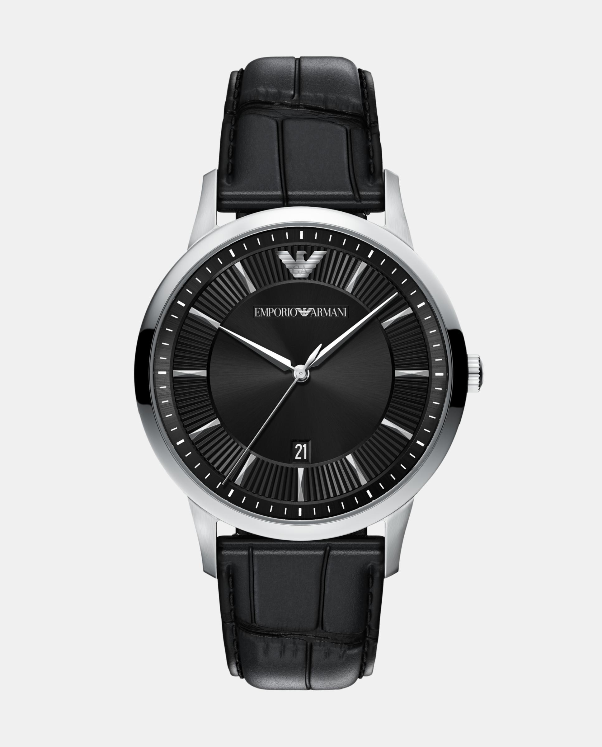 Reloj de hombre ar11826 archetipo de piel con tres agujas - Emporio Armani - Plateado Plateado-1