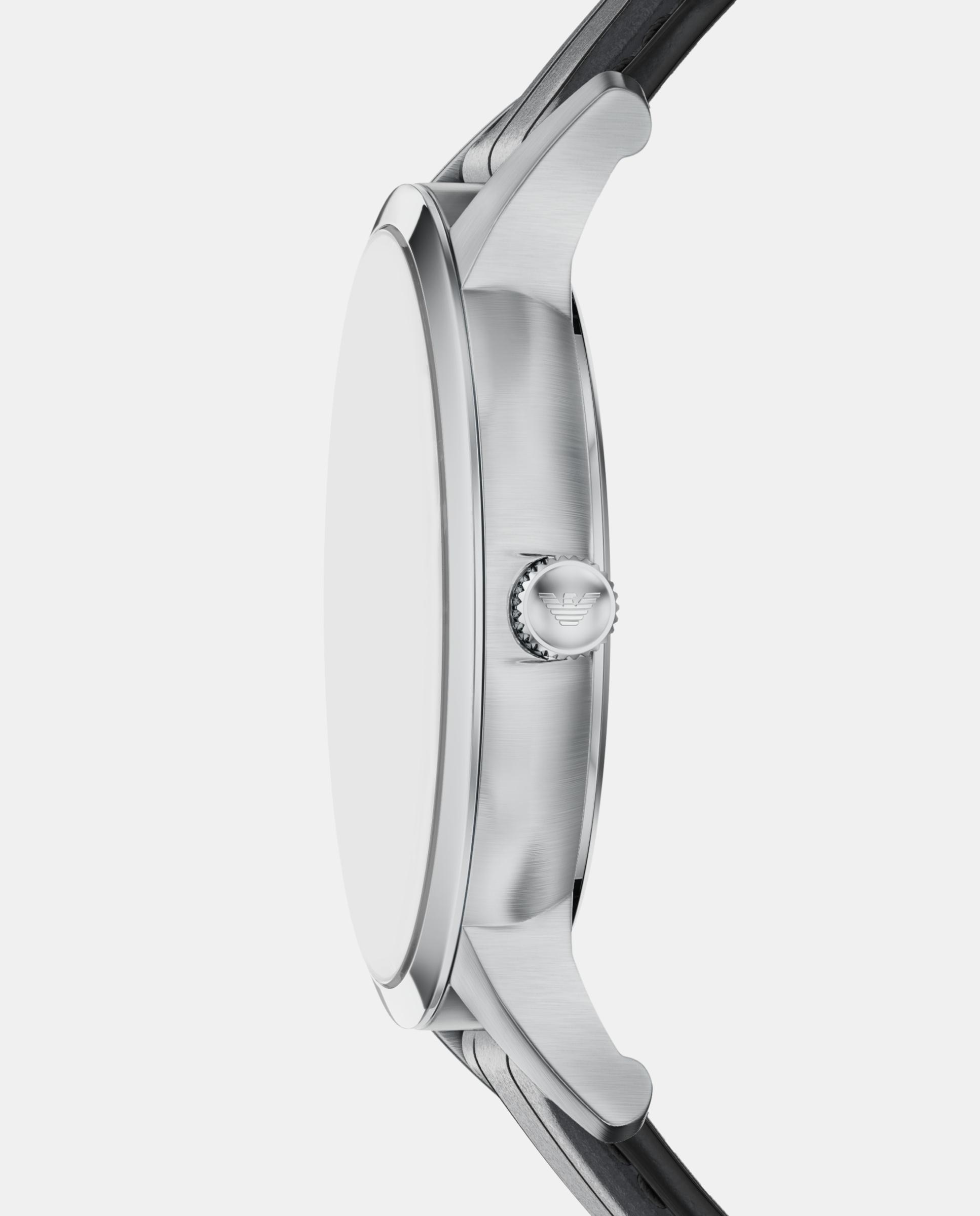 Reloj de hombre ar11826 archetipo de piel con tres agujas - Emporio Armani - Plateado Plateado-3