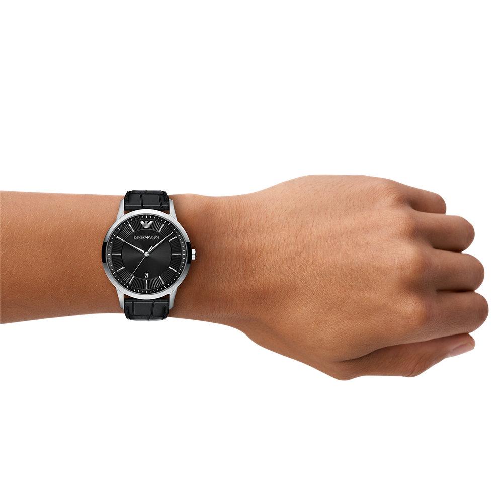 Reloj de hombre ar11826 archetipo de piel con tres agujas - Emporio Armani - Plateado Plateado-5