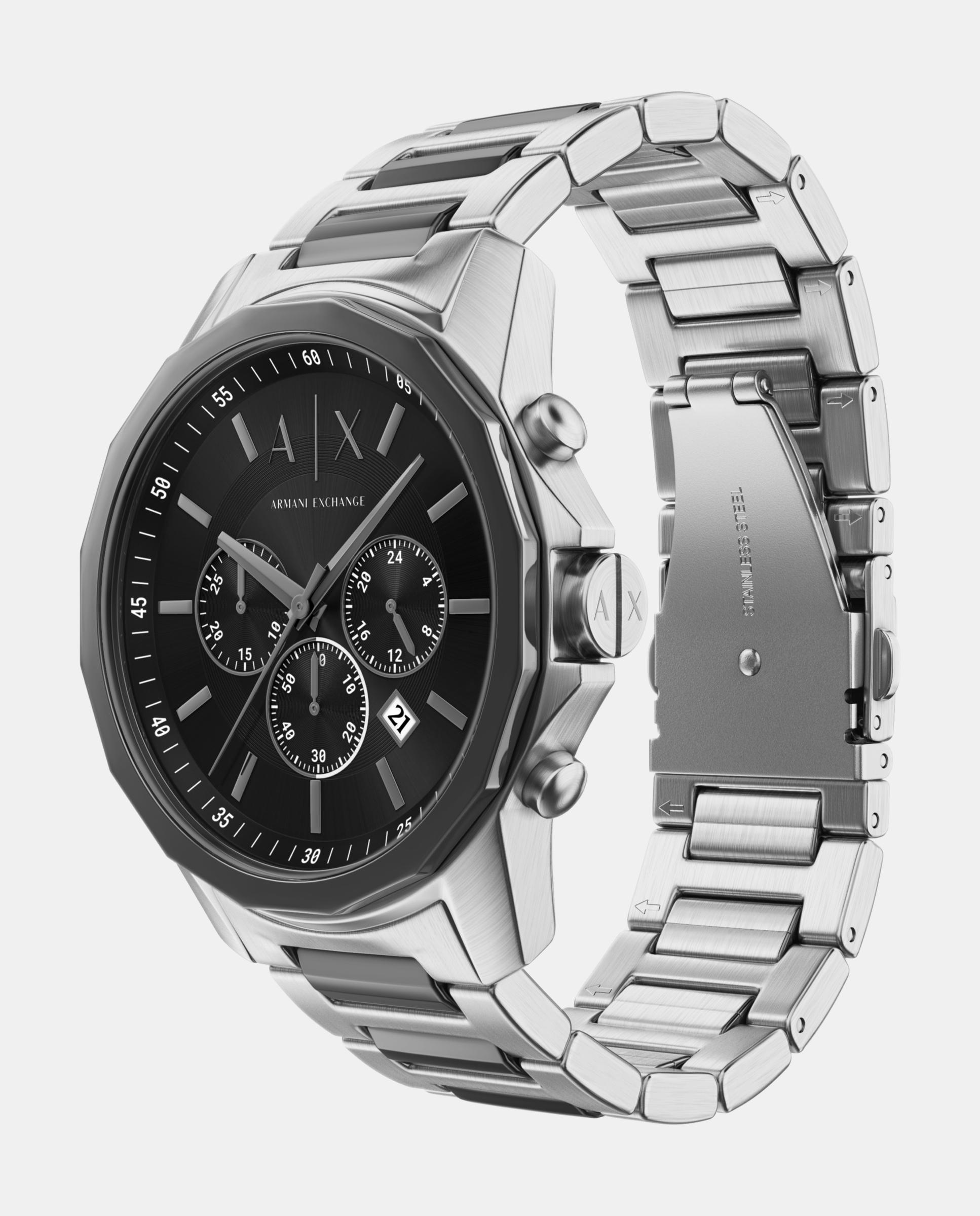 Conjunto de hombre ax7182set con reloj con cronógrafo de acero inoxidable y correa intercambiable - Armani Exchange - Negro Negro-4