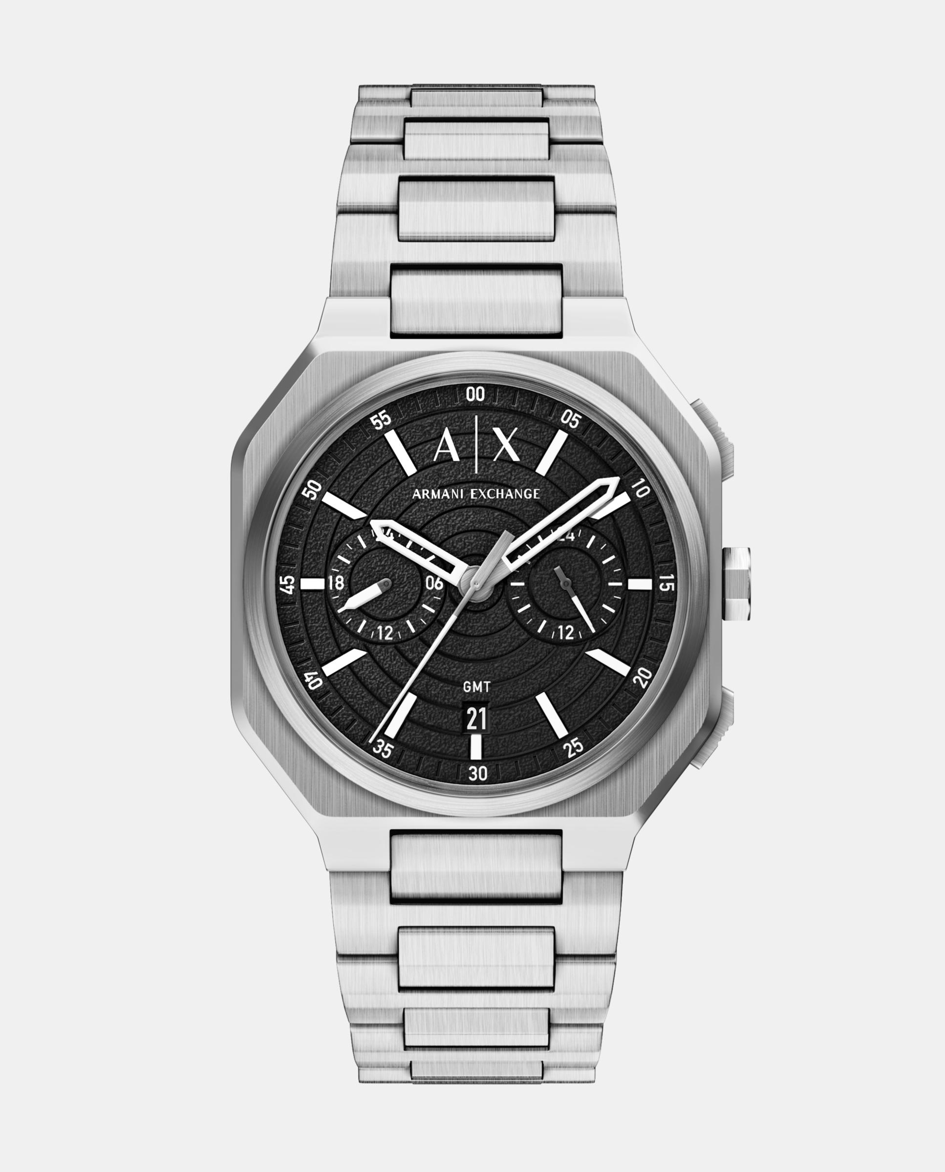 Imagen 0 de Reloj de hombre bass dual-time de acero inoxidable Negro