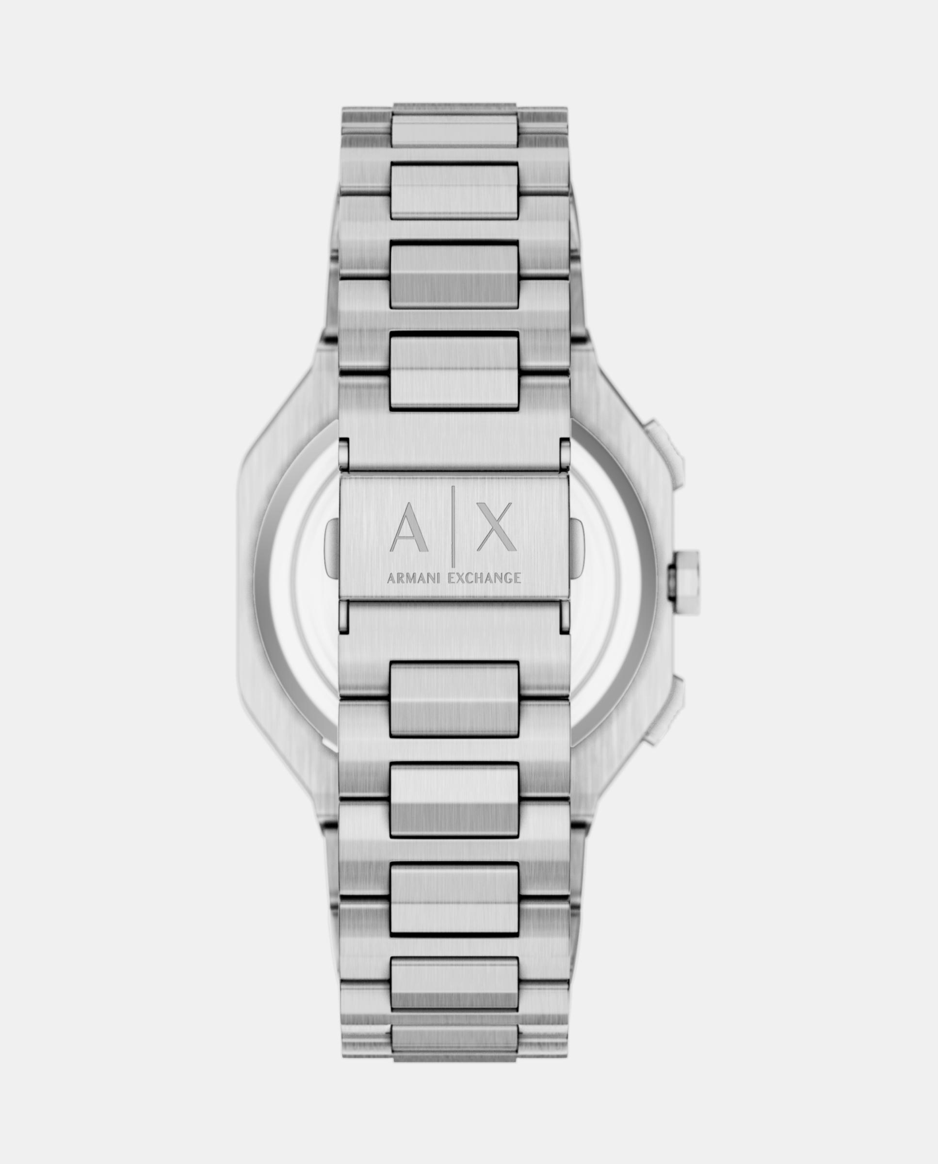 Reloj de hombre ax1476 bass dual-time de acero inoxidable - Armani Exchange - Plateado Plateado-2