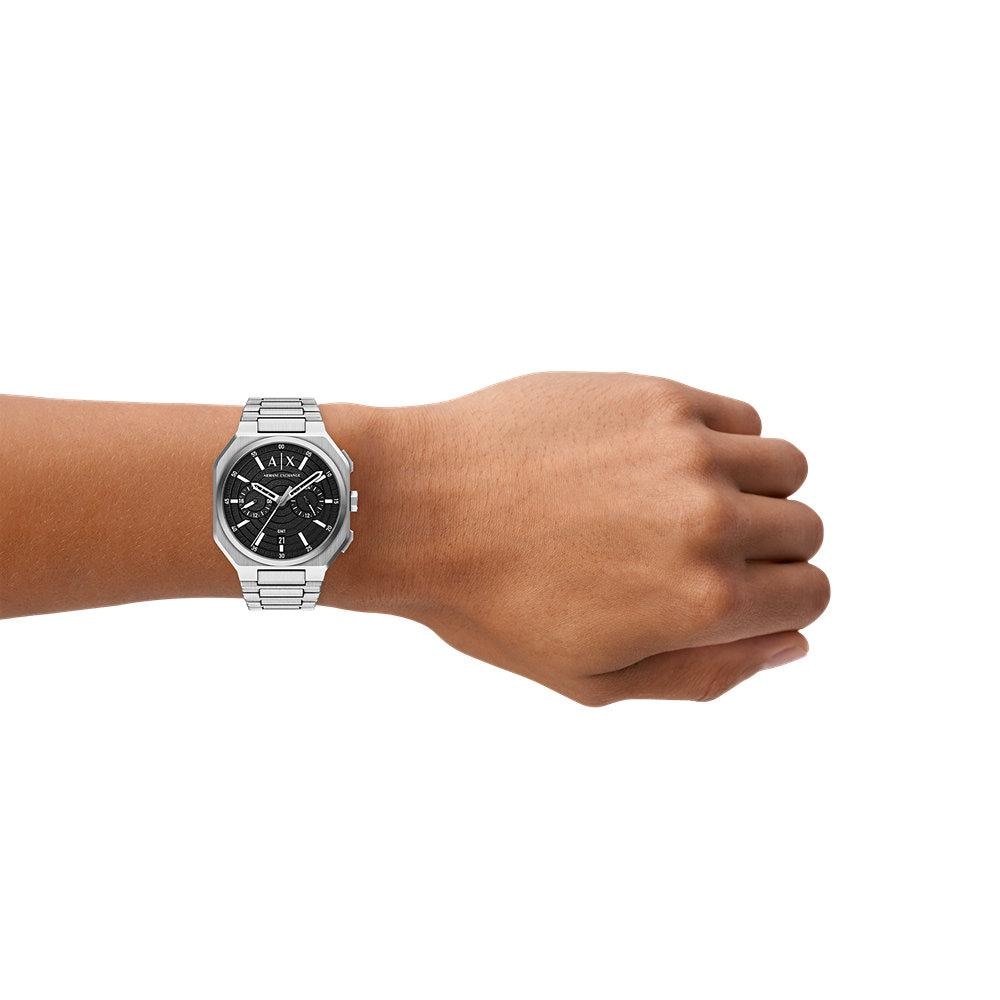 Reloj de hombre ax1476 bass dual-time de acero inoxidable - Armani Exchange - Plateado Plateado-6