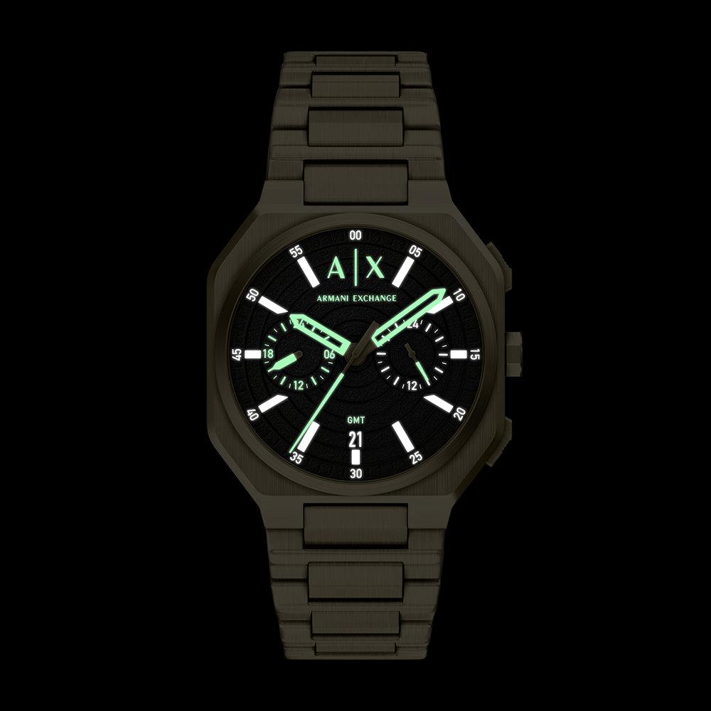 Reloj de hombre ax1476 bass dual-time de acero inoxidable - Armani Exchange - Dorado Dorado-5