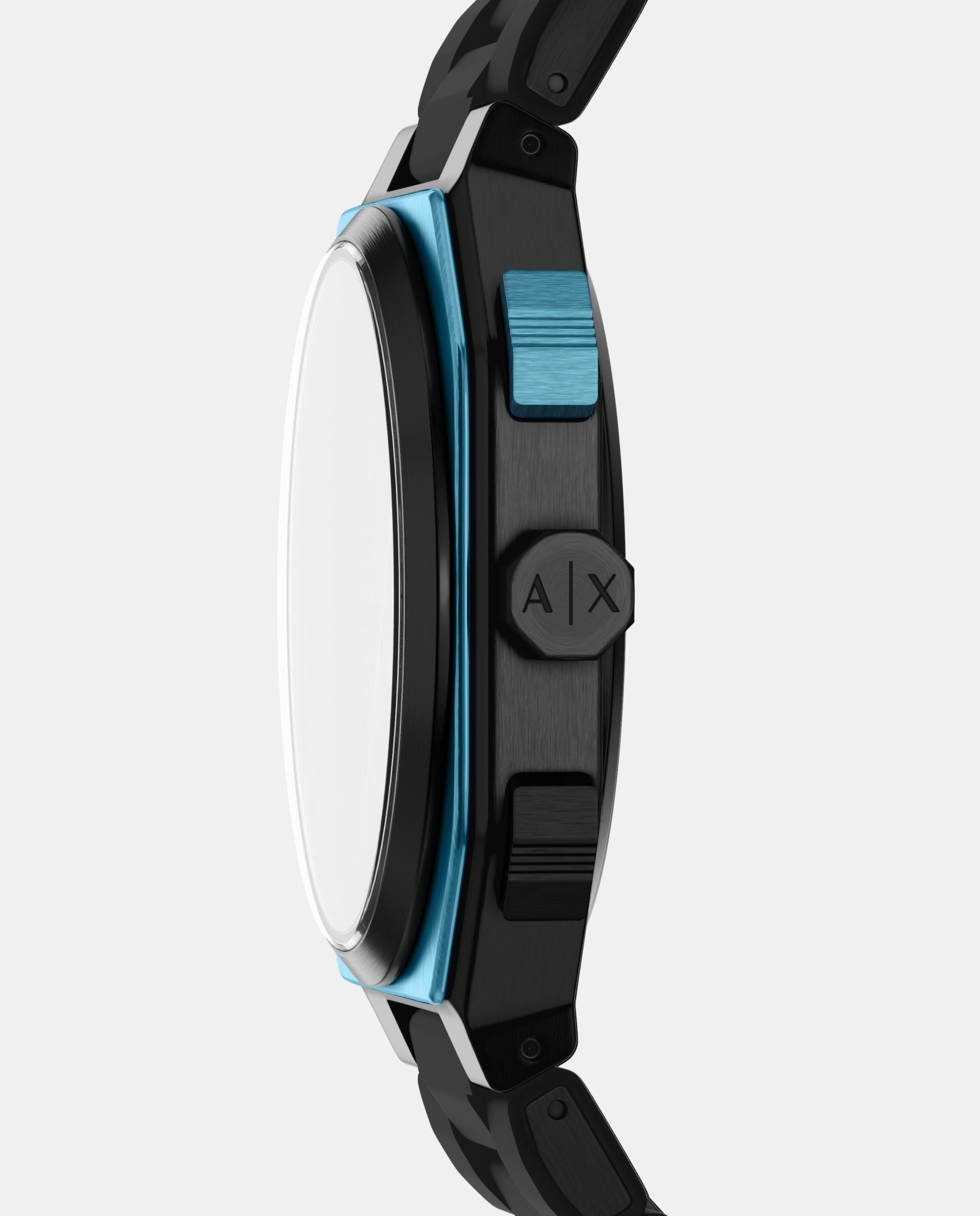 Reloj de hombre ax1476 bass dual-time de acero inoxidable - Armani Exchange - Negro Negro-3