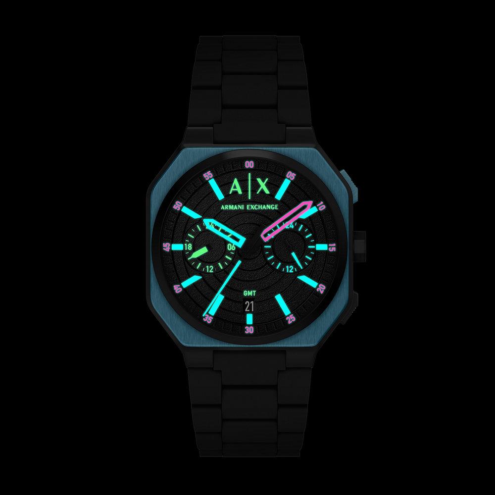 Reloj de hombre ax1476 bass dual-time de acero inoxidable - Armani Exchange - Negro Negro-5
