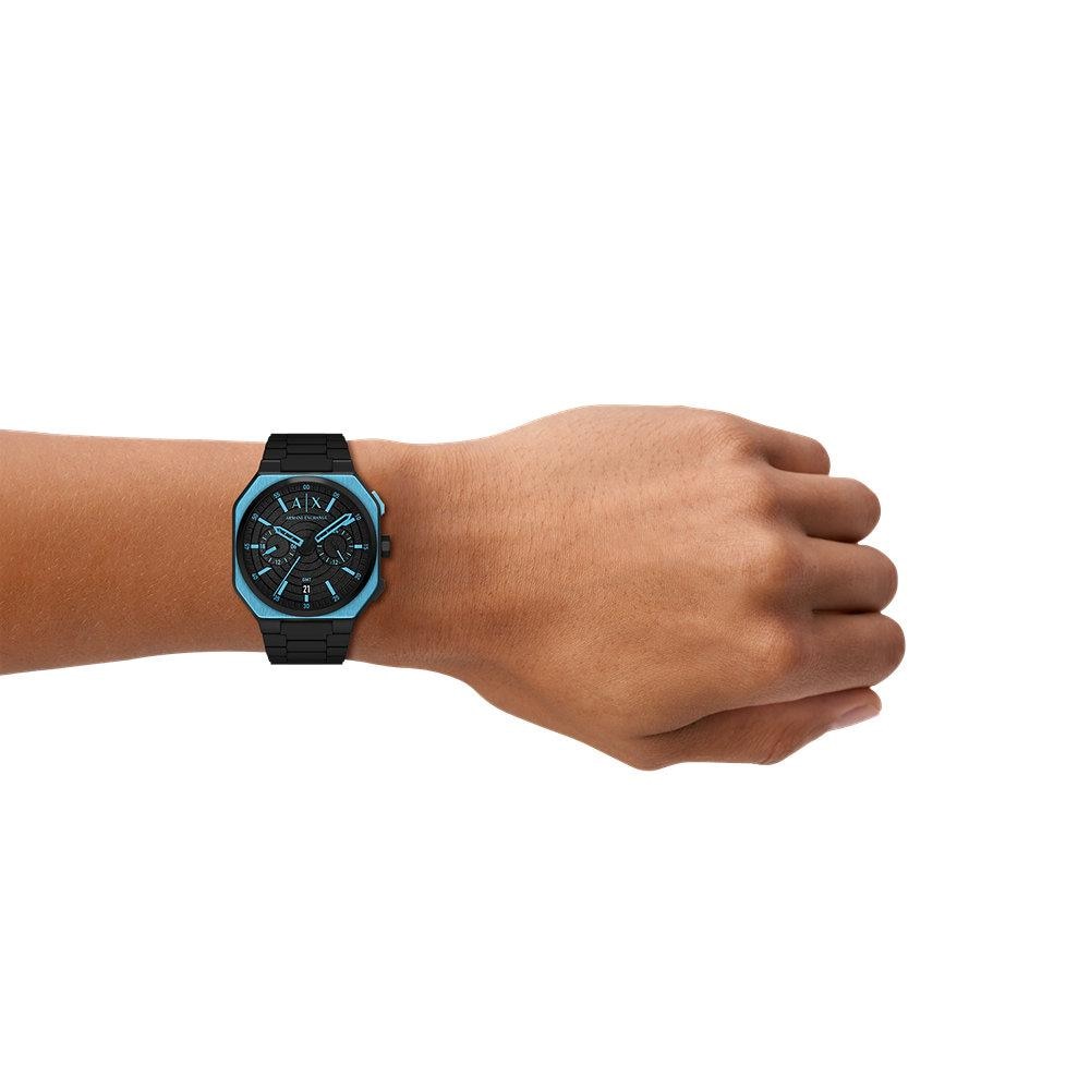 Reloj de hombre ax1476 bass dual-time de acero inoxidable - Armani Exchange - Negro Negro-6