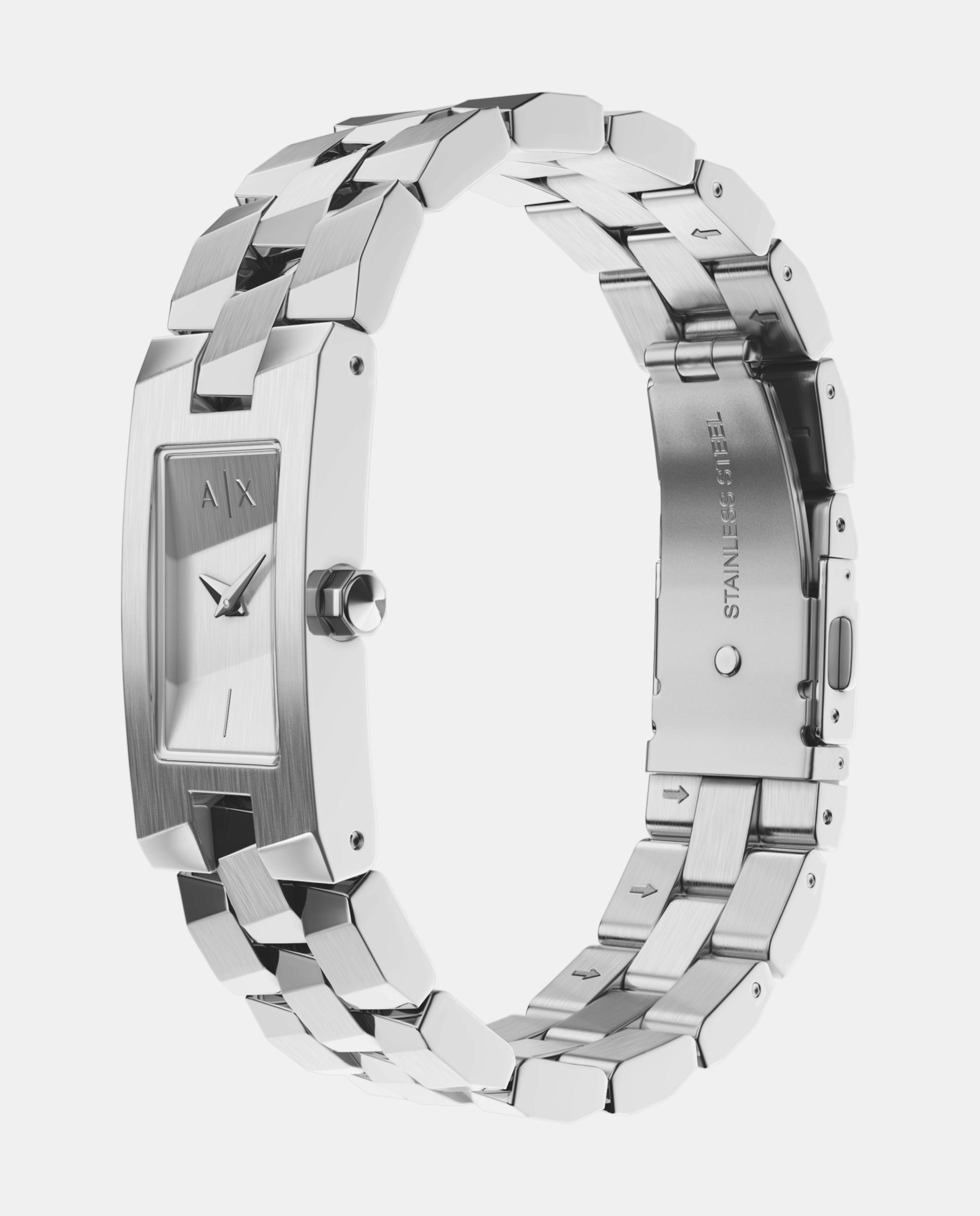 Reloj de mujer ax4701 de acero inoxidable con dos agujas - Armani Exchange - Plateado Plateado-4