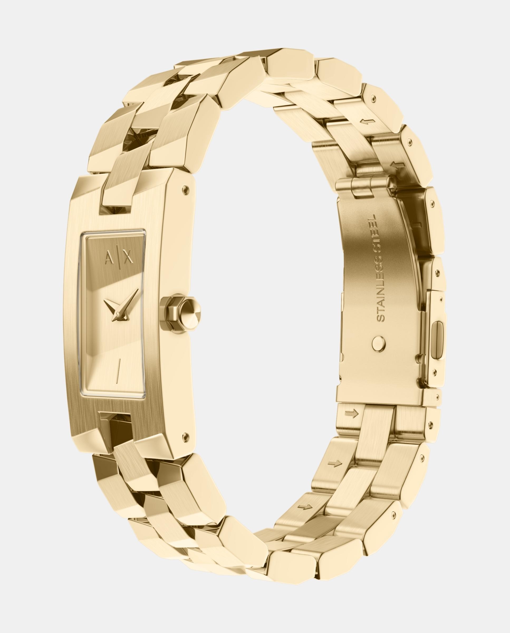 Reloj de mujer ax4701 de acero inoxidable con dos agujas - Armani Exchange - Dorado Dorado-4