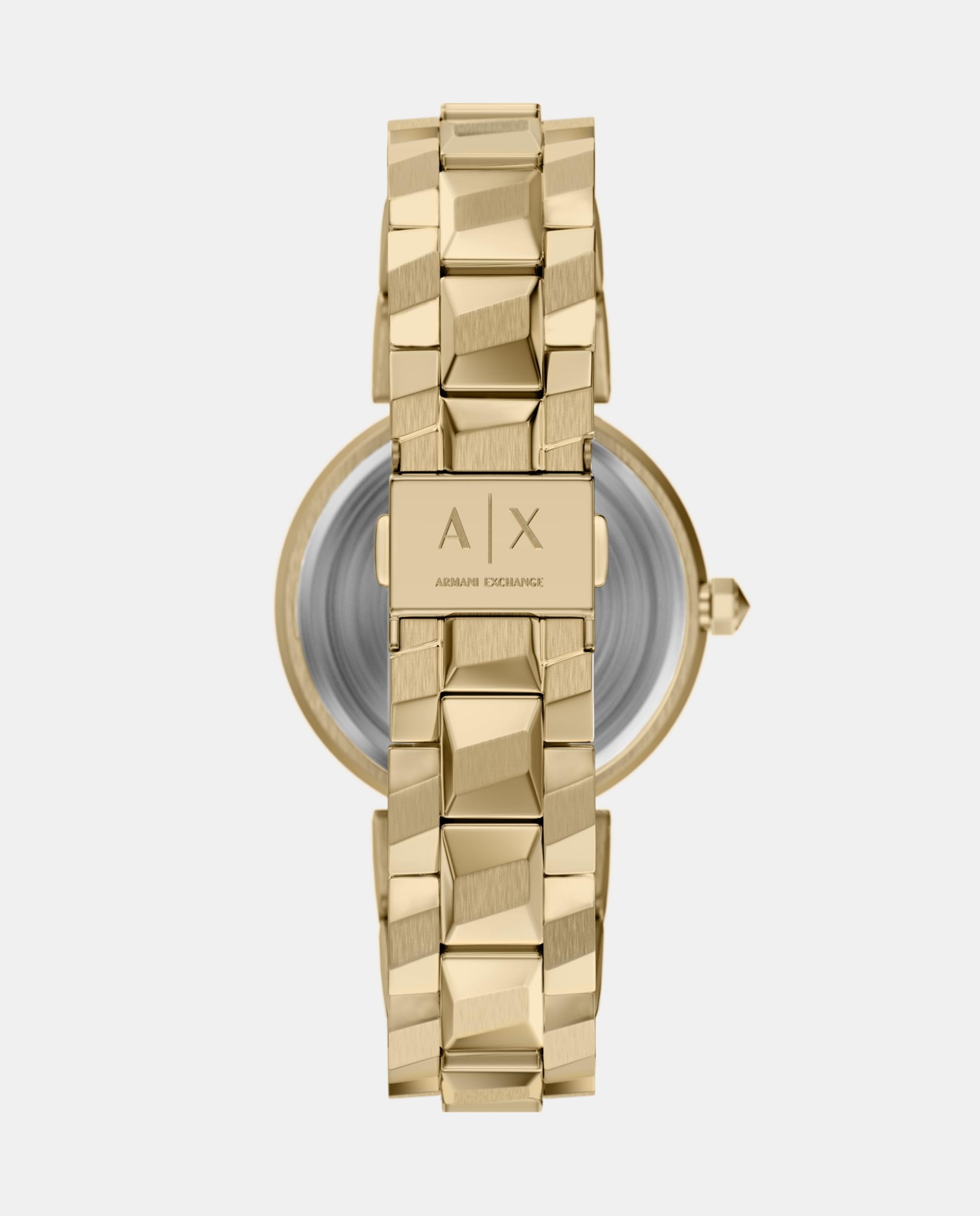 Reloj de mujer ax4410 audora de acero inoxidable con dos agujas - Armani Exchange - Dorado Dorado-2