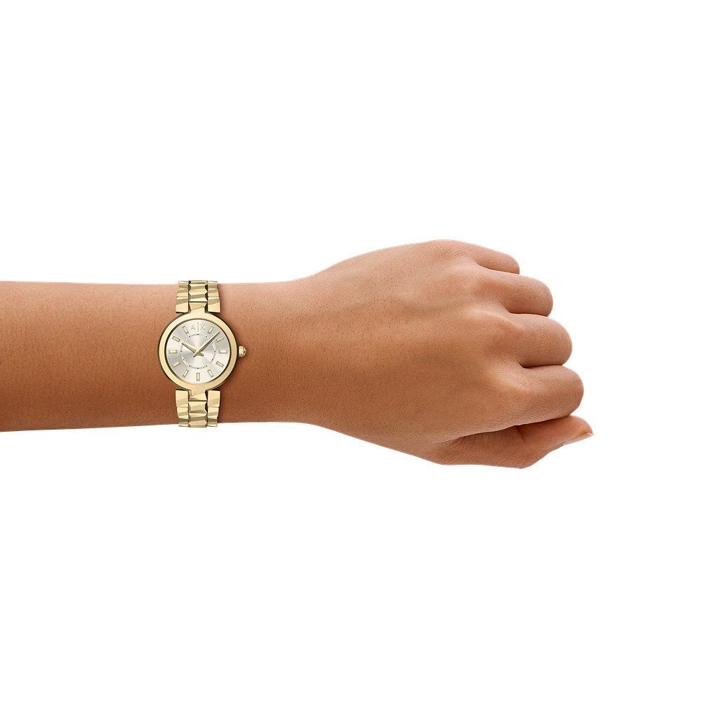 Reloj de mujer ax4410 audora de acero inoxidable con dos agujas - Armani Exchange - Dorado Dorado-5