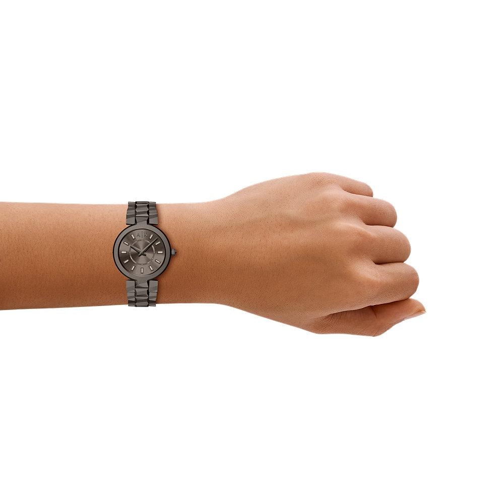 Reloj de mujer ax4410 audora de acero inoxidable con dos agujas - Armani Exchange - Marrón Marrón-5