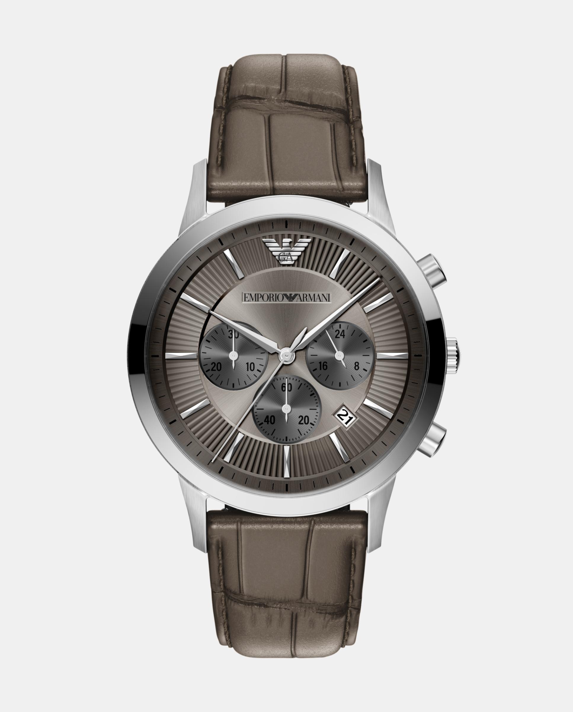 Reloj de hombre archetipo de acero inoxidable con cronógrafo - Emporio Armani - Plateado Plateado-1
