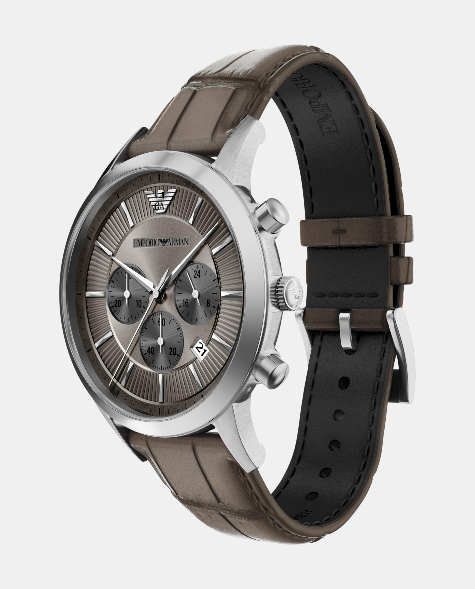 Reloj de hombre archetipo de acero inoxidable con cronógrafo - Emporio Armani - Plateado Plateado-4