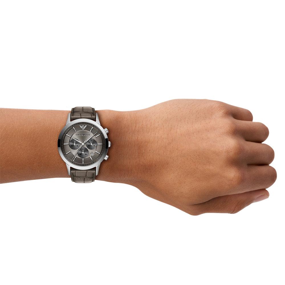 Reloj de hombre archetipo de acero inoxidable con cronógrafo - Emporio Armani - Plateado Plateado-5