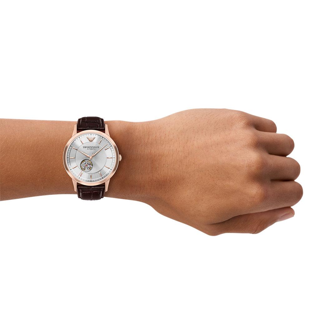 Reloj de hombre ar60098 archetipo automático de piel - Emporio Armani - Rosa Rosa-5