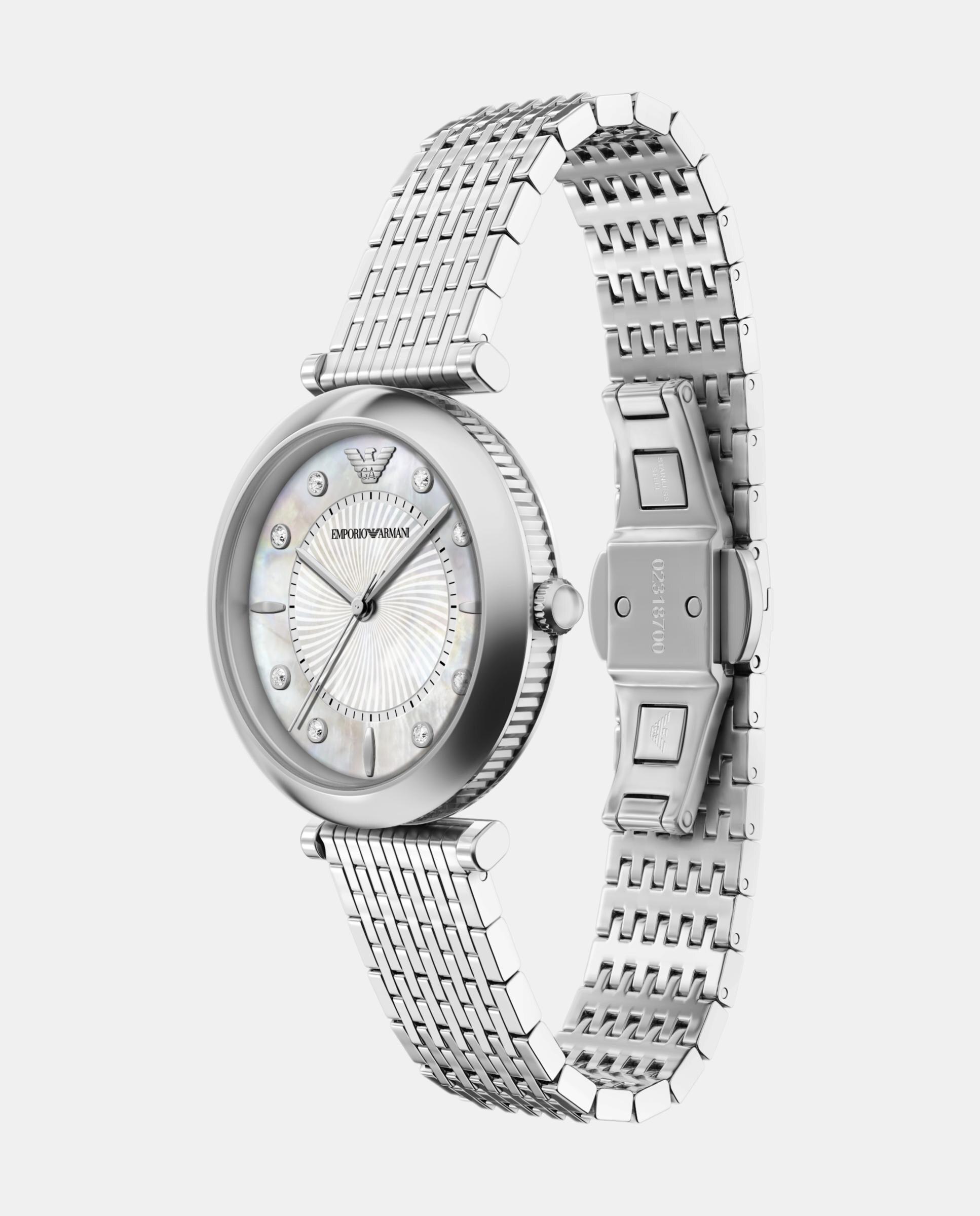 Reloj de mujer ar11807 de acero inoxidable con tres agujas - Emporio Armani - Plateado Plateado-4