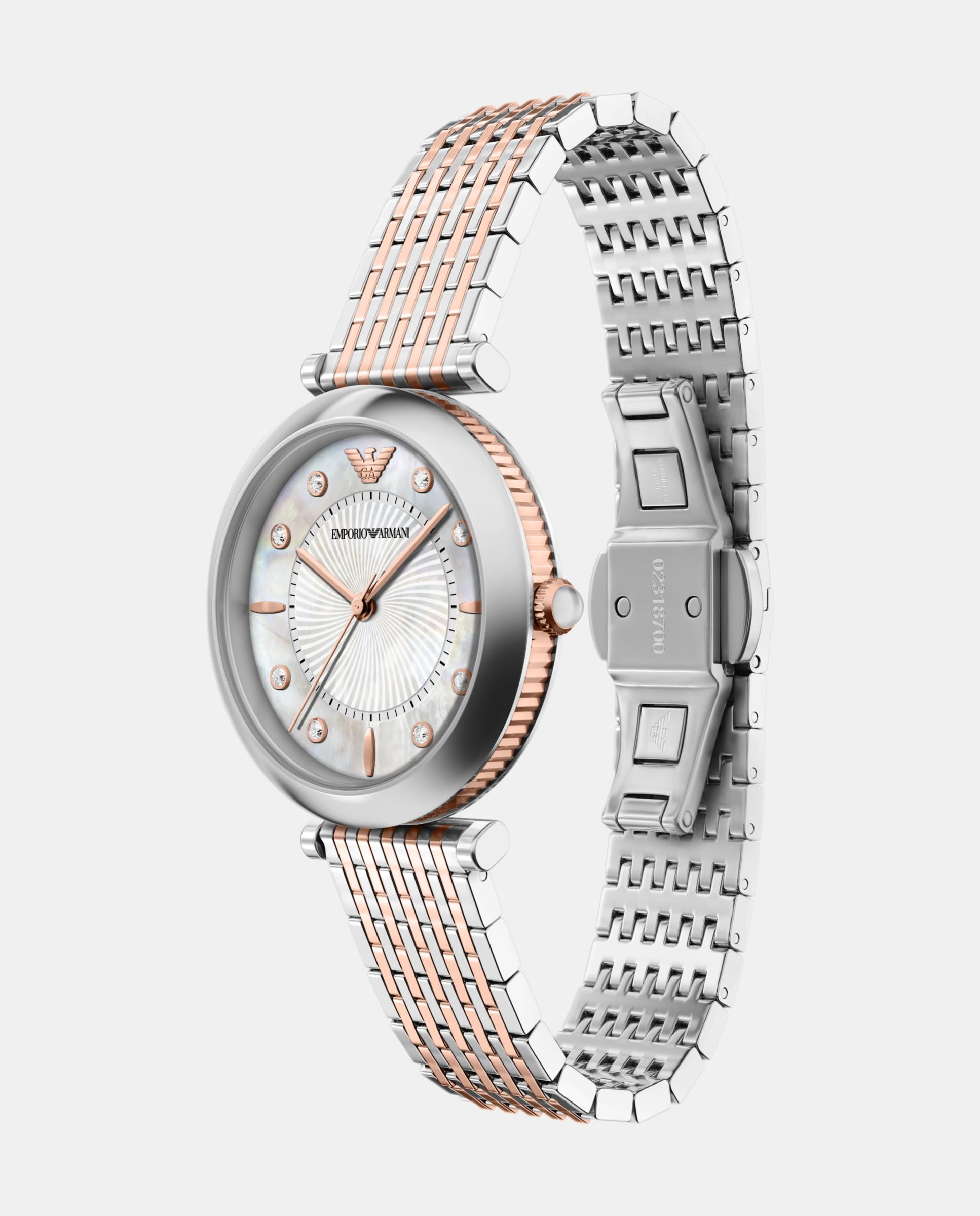 Reloj de mujer ar11808 archelia de acero inoxidable con tres agujas - Emporio Armani - Rosa Rosa-4
