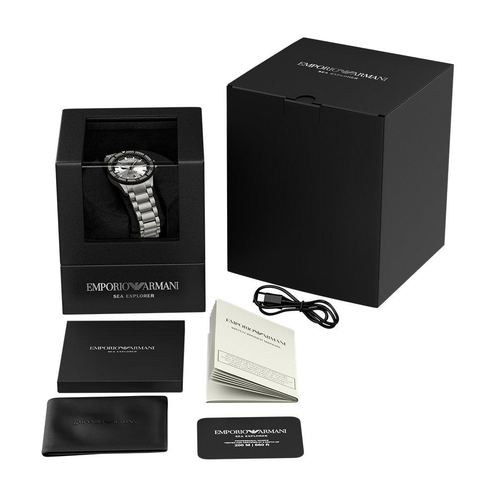 Reloj de hombre ar60099 automático sea explorer de titanio - Emporio Armani - Gris Gris-6