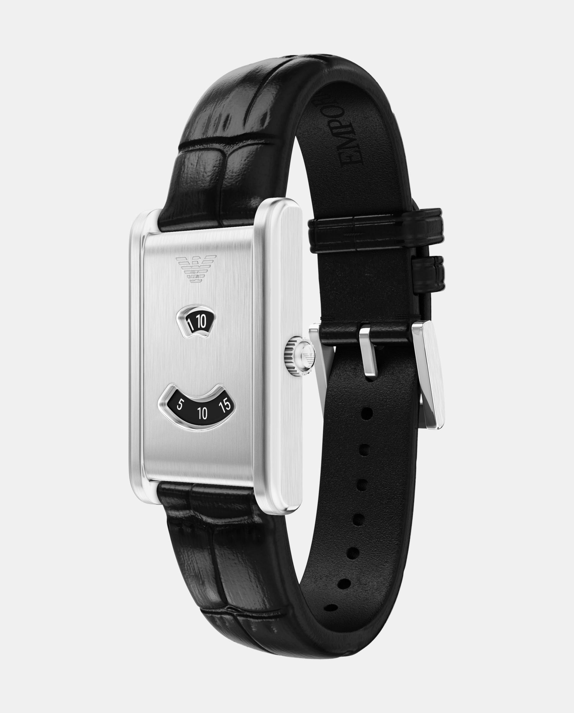 Reloj de hombre ar11816 confeccionado en piel con dos agujas - Emporio Armani - Plateado Plateado-4