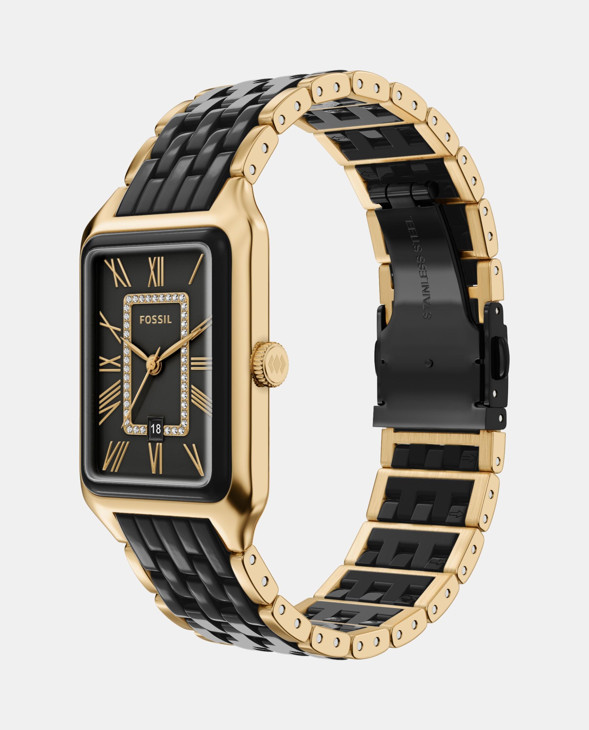 Reloj de mujer ce1136 raquel de acero inoxidable con tres agujas y fecha - Fossil - Dorado Dorado-4