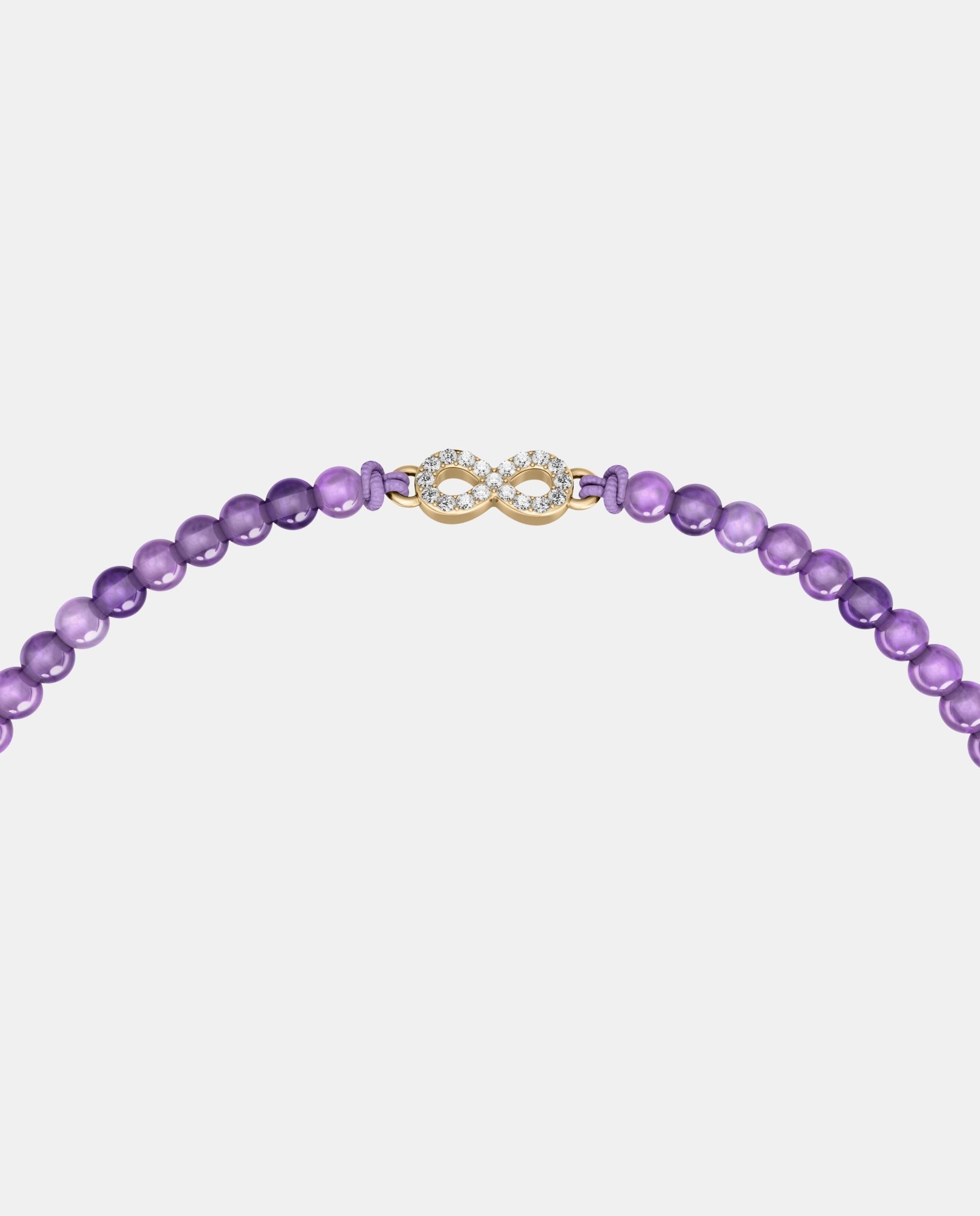 Pulsera de mujer ja7324710 sutton mini moments con infinito y cuentas moradas - Fossil - Dorado Dorado-2