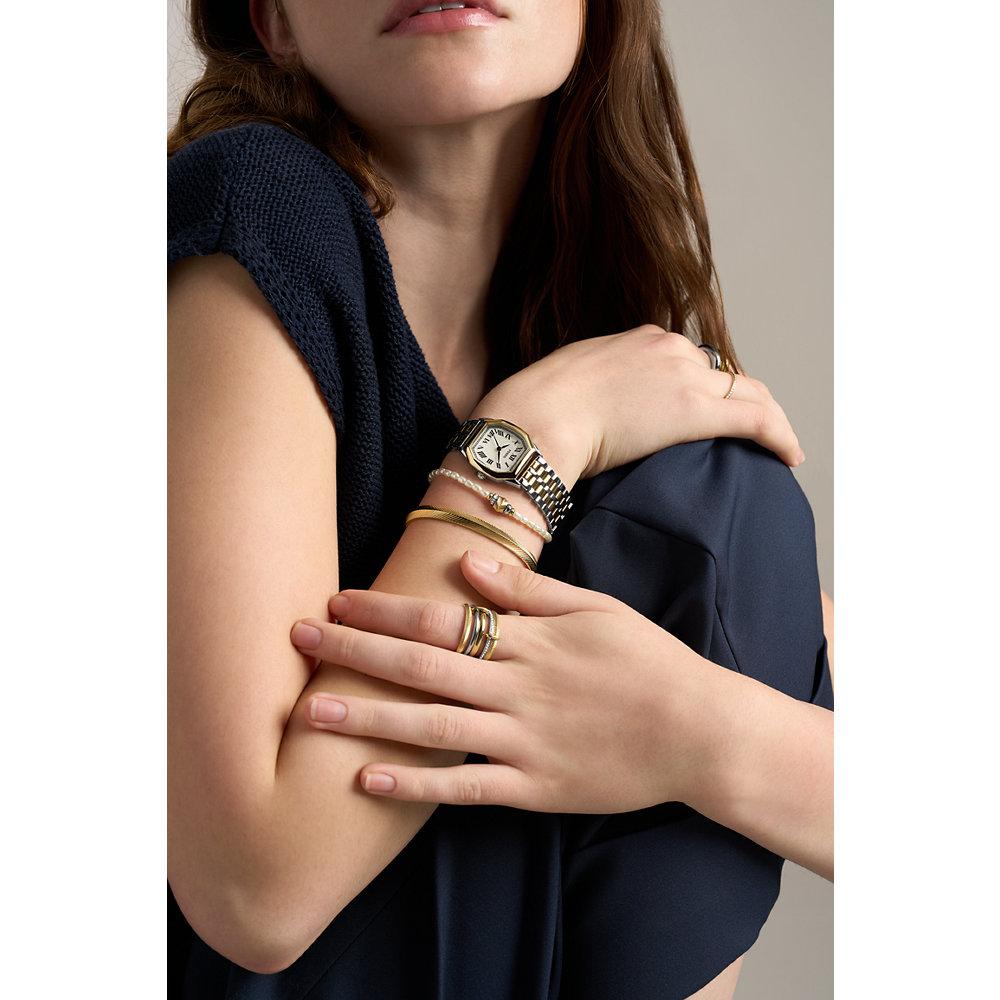 Pulsera de mujer de estaciones harlow en acero inoxidable con rondelles y perlas acrílicas - Fossil - Dorado Dorado-5
