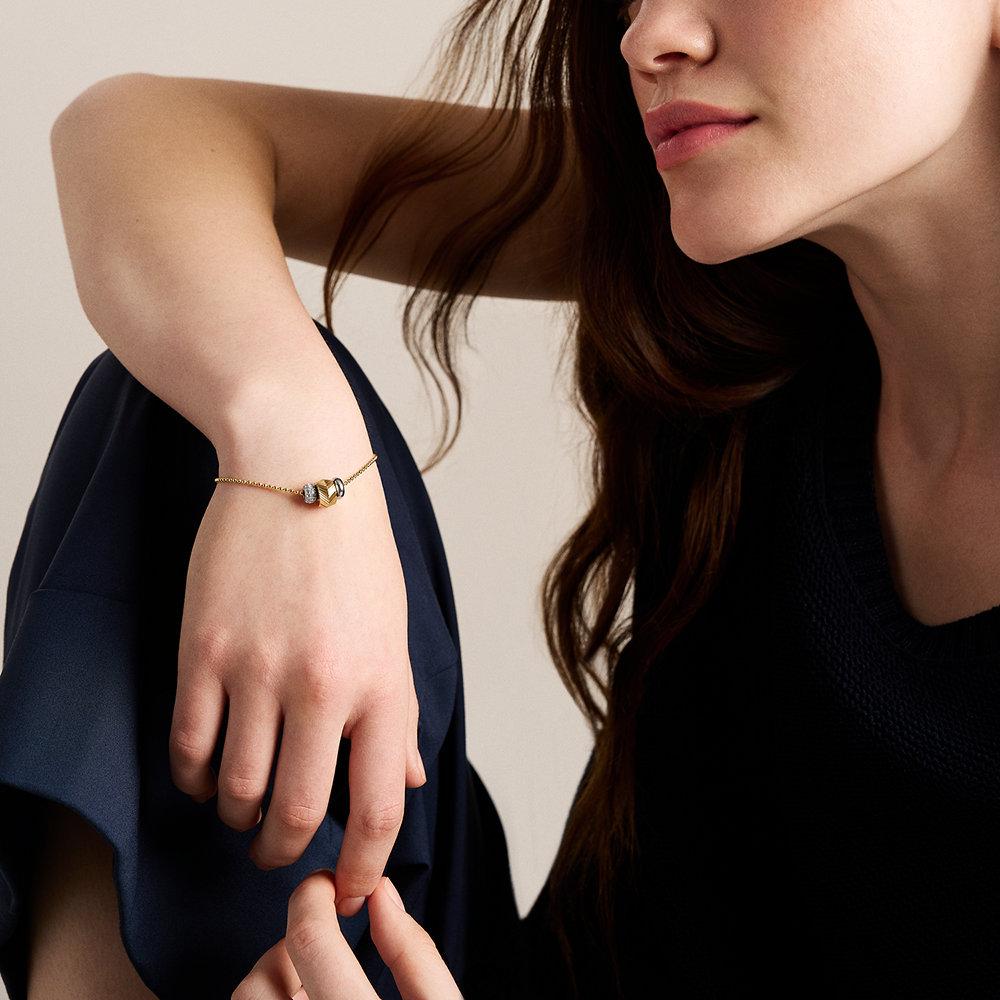 Pulsera de mujer de estaciones harlow en acero inoxidable con rondelles y perlas acrílicas - Fossil - Plateado Plateado-4