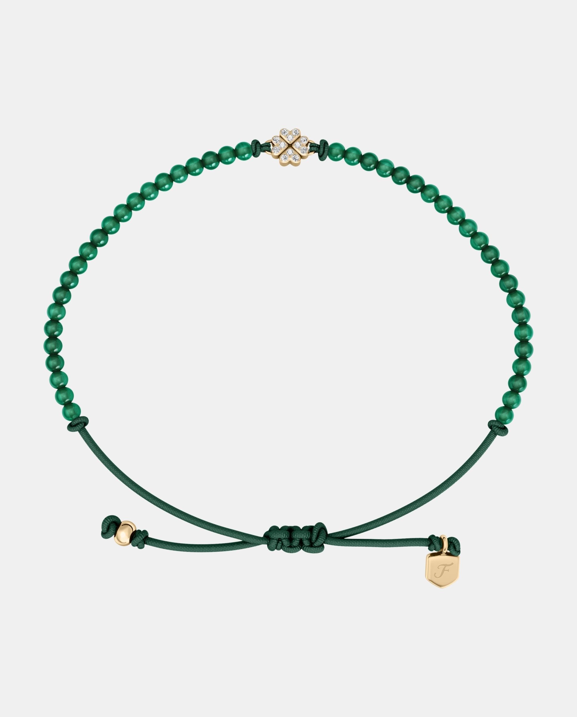 Imagen 0 de Pulsera de mujer ja7325710 sutton mini moments con trébol y cuentas verdes Dorado