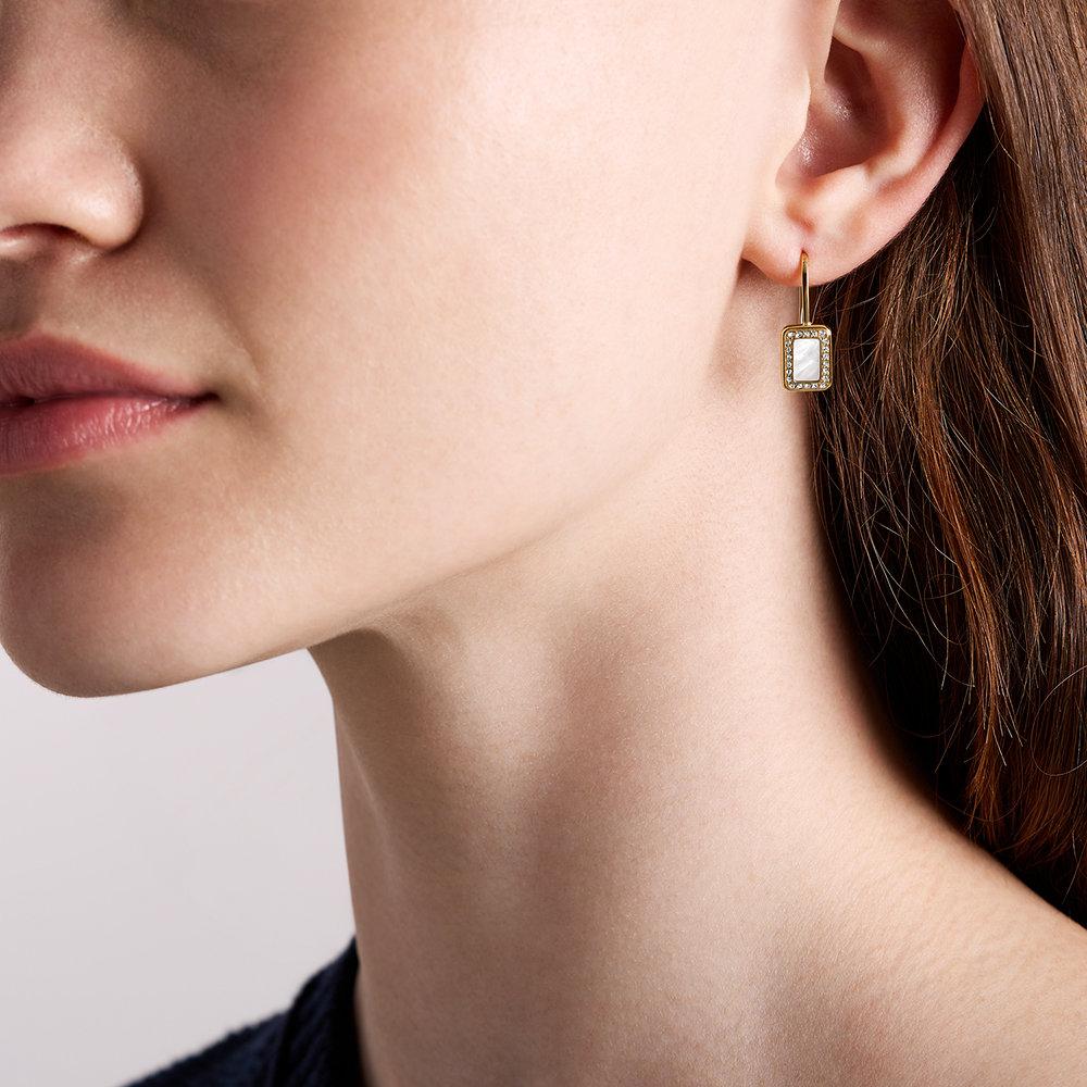 Pendientes colgantes de mujer raquel glitz de nácar - Fossil - Dorado Dorado-5
